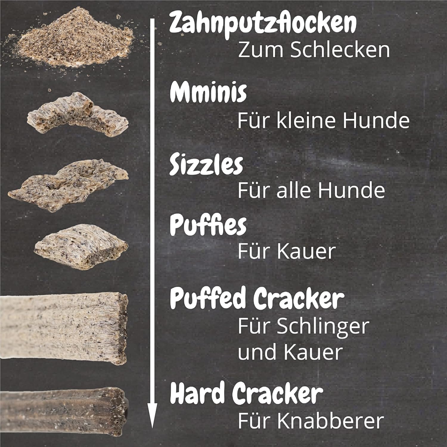 QCHEFS 2er Pack Großpackung Papie Zahnputzflocken für große Hunde - Zahnpflege Hund, ohne Dentalspray für Hunde, Zahnsteinentferner & Mundgeruch Kontrolle, Ideal für Hunde von der Schleckmatte