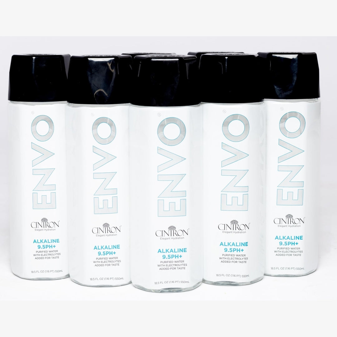 Cintron Envo Alkaline Water, Premium Bottled Water with Electrolyte Minerals, 12-Pack