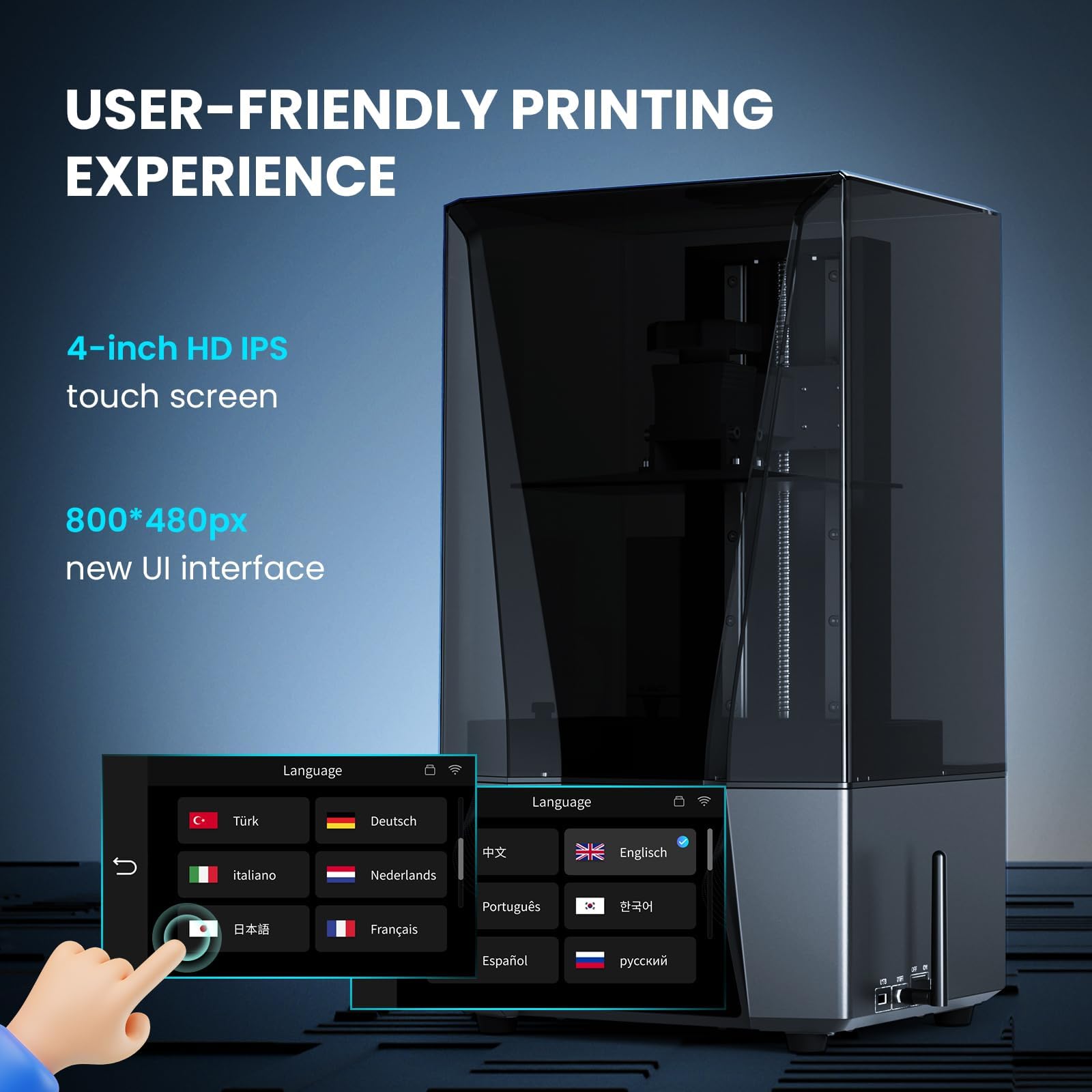 ELEGOO Saturn 4 Ultra 16K Resin 3D Printer with 10" 16K Mono LCD and Flip-up Lid, Smart Tank Heating at 30 °C, 150mm/h High Speed Printing, Large Printing Size of 8.33 × 4.66 × 8.66 Inches