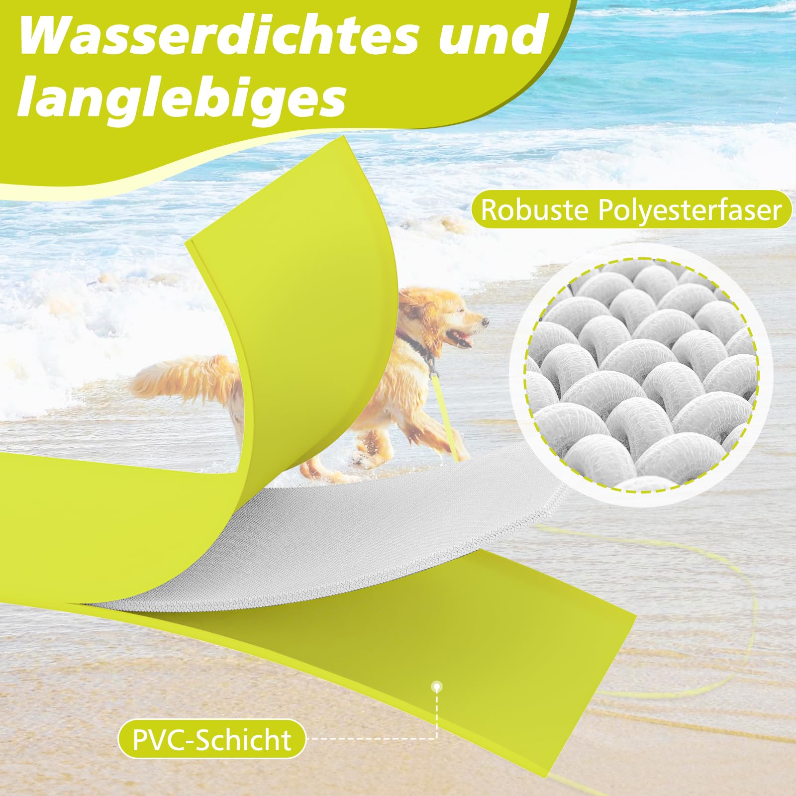 X XBEN Wasserdicht Schleppleine für Hunde,3M 5M 10M 15M 20M 30M Gummierte Schleppleine mit Abschließbarer Karabine,Wasserfest Hundeleine Laufleine für Große bis Kleine Hunde,Robuste Trainingsleine