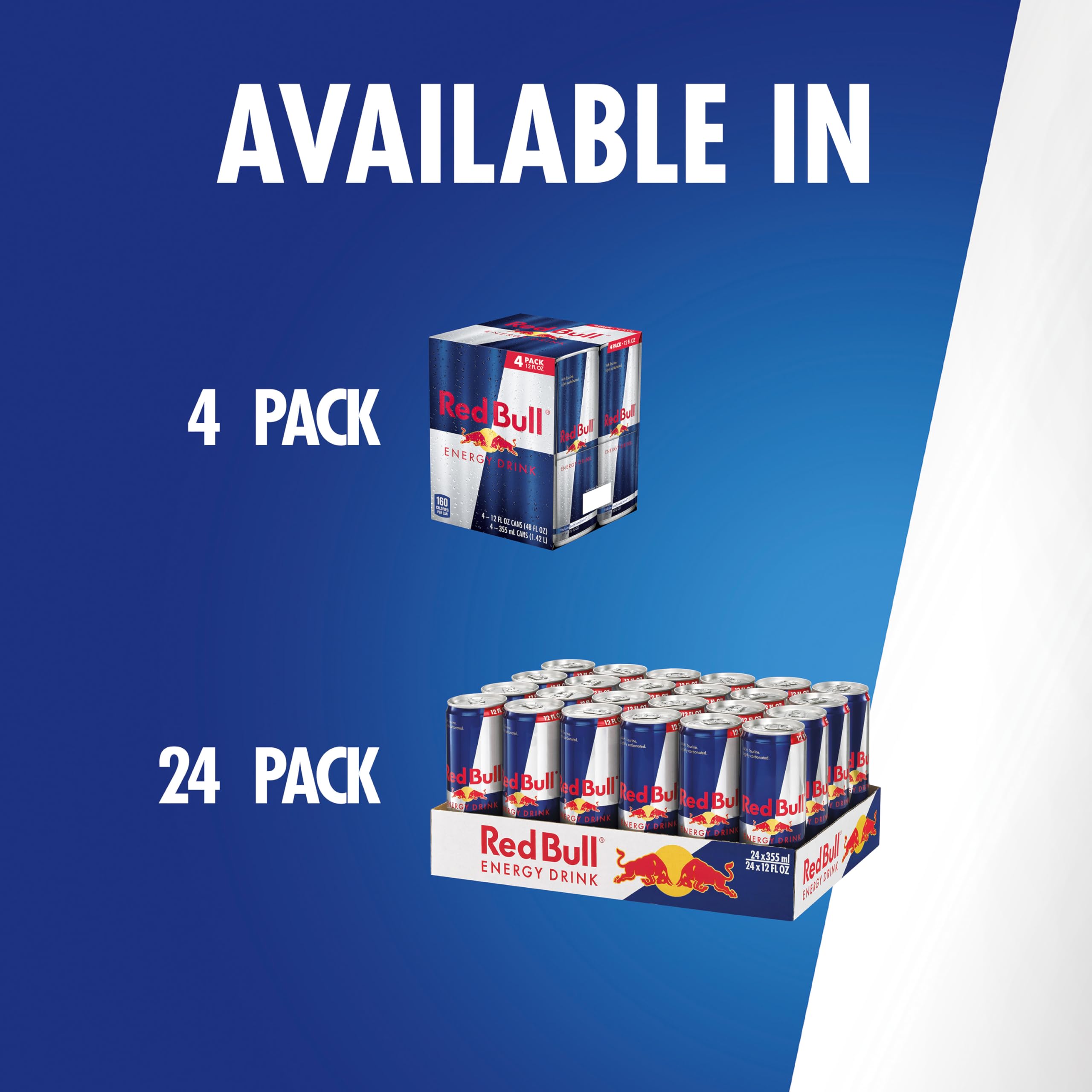 Red Bull Energy Drink with 80mg Caffeine plus Taurine & B Vitamins, 8.4 Fl Oz, 6 Packs of 4 Cans (Pack of 24)