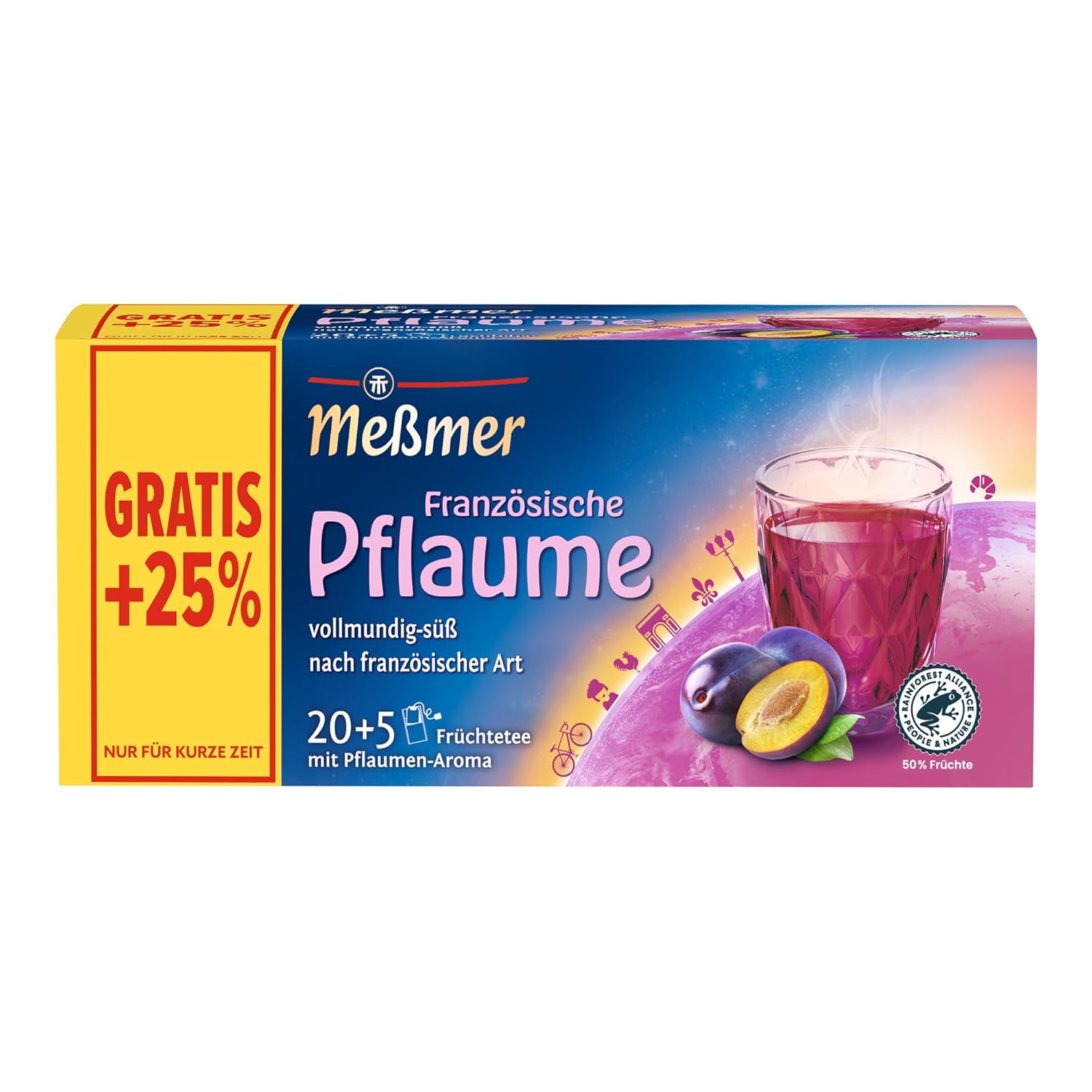 Meßmer Ländertee | Italienische Limone | Früchtetee mit Zitronen-Aroma | 20 Teebeutel | süß-spritzig