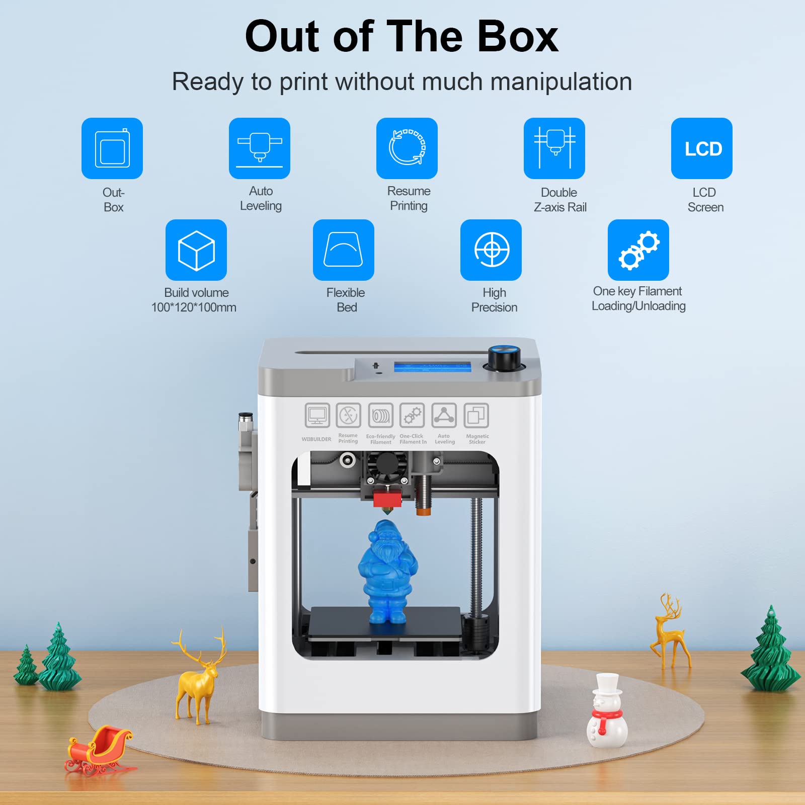 Entina Tina2C 3D Printer for Kids & Beginners, Fully Assembled Starter Mini 3D Printer, Start in 8 Mins, App & WiFi Control, Auto Leveling, 3000+ Model Library, 20+ Creative DIY Modules for STEM, Home