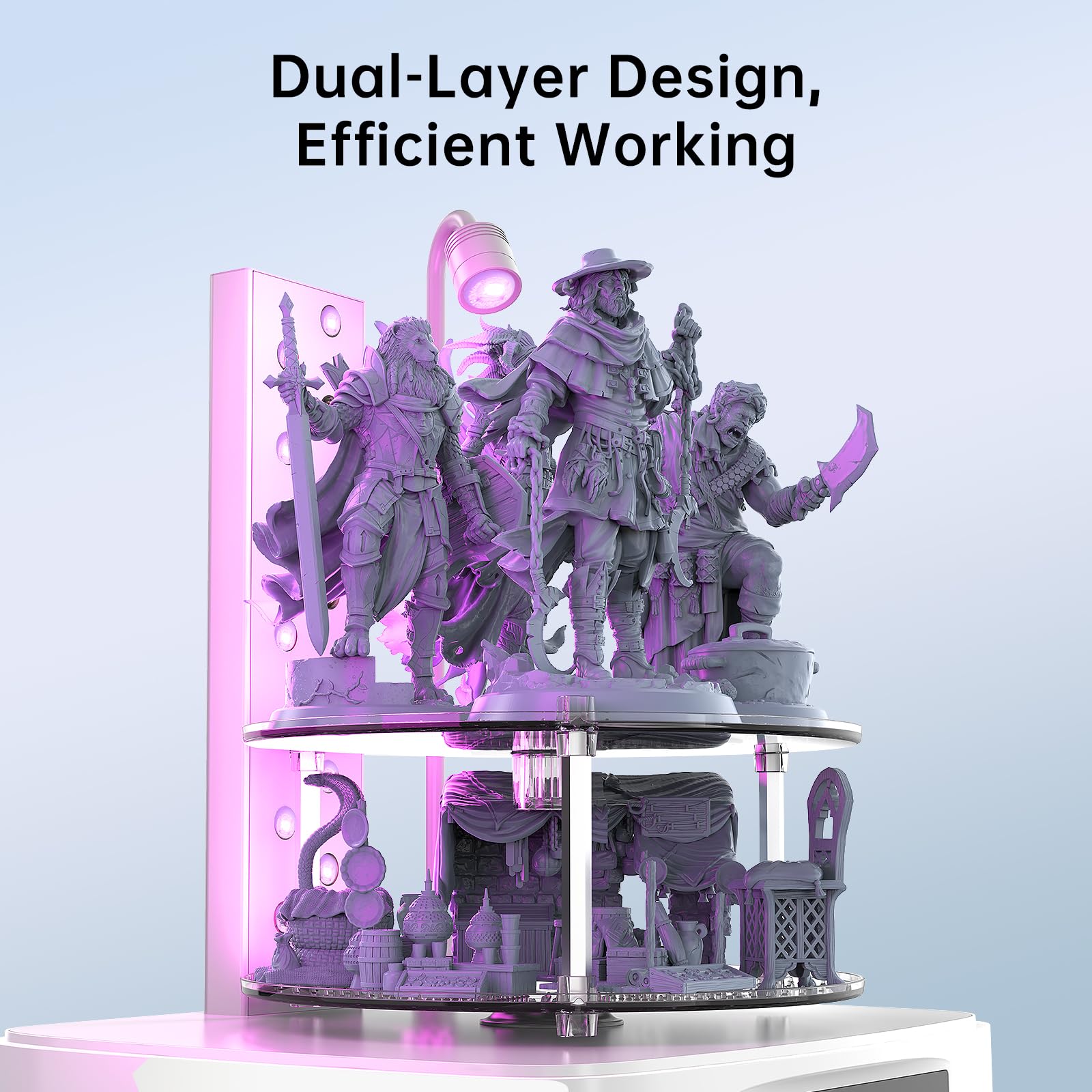 ANYCUBIC Wash and Cure 3, Upgraded Volume 2 in 1 Wash and Cure Station, with Gooseneck Lights, for Mars Anycubic Photon Mono 4 2 Resin 3D Printer, Washing Size of 165 x 100 x180 mm