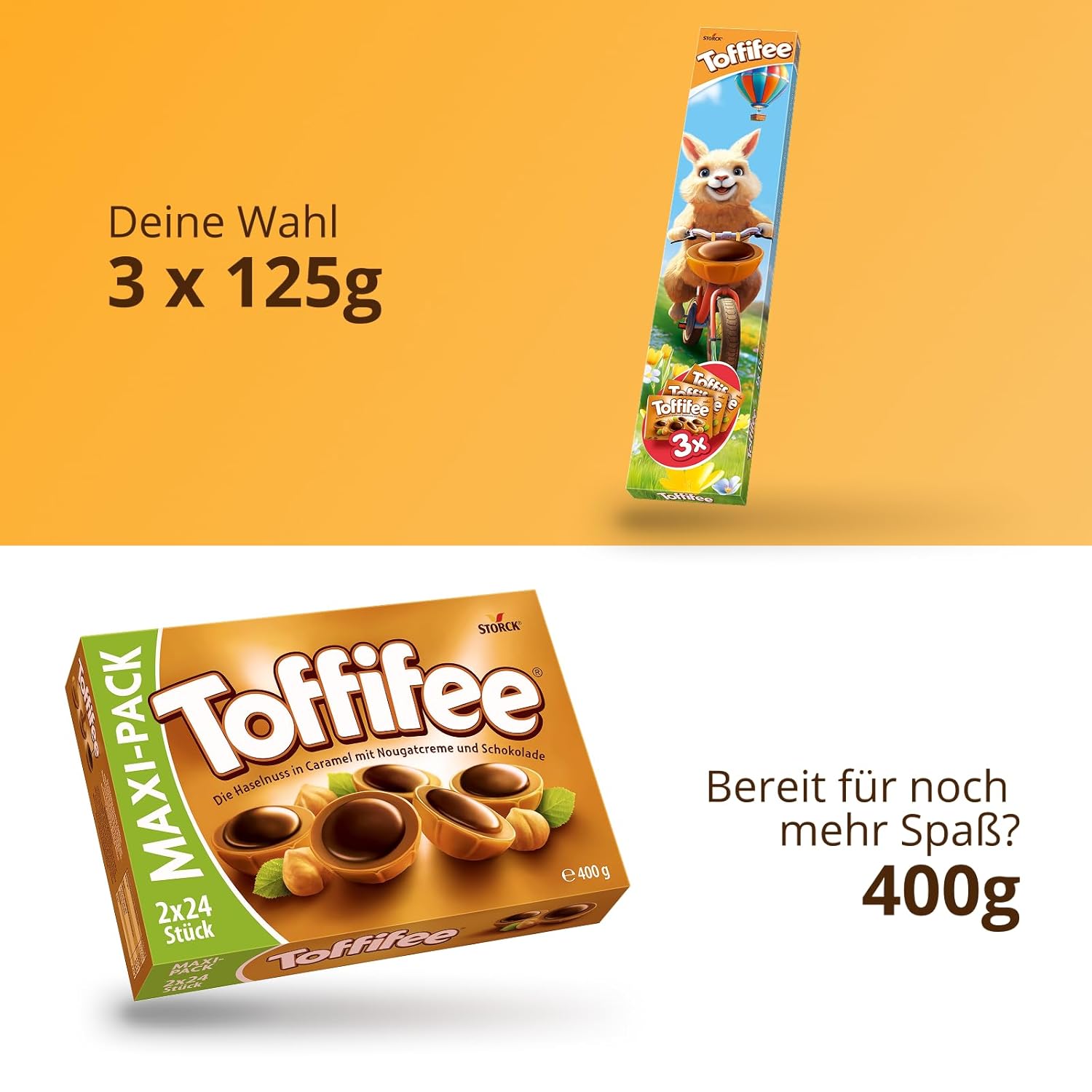 Toffifee White Chocolate – 1 x 125 g – Haselnuss in Karamell mit heller Creme und weißer Schokolade – ideal zum gemeinsamen Naschen und Teilen