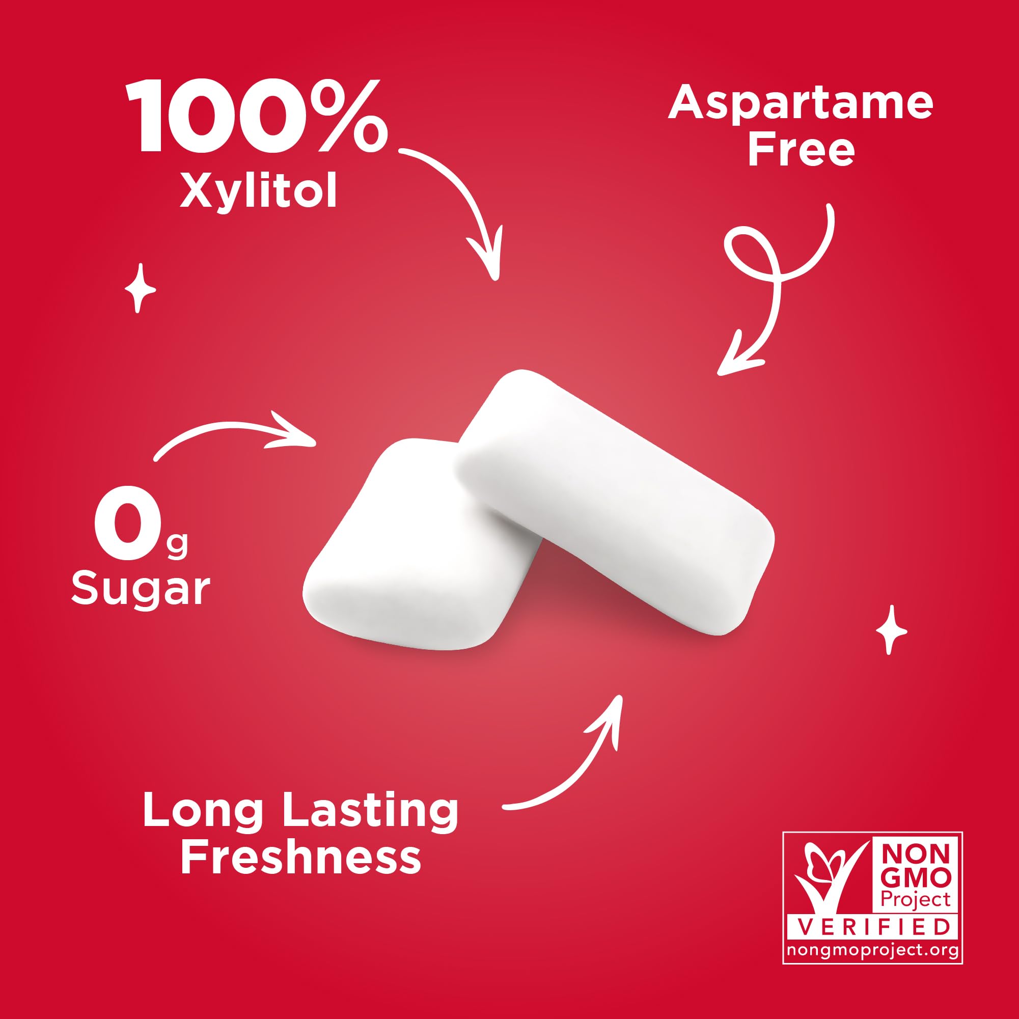 PUR Gum | Zuckerfreier Kaugummi | Mit Xylit | Vegan, Aspartamfrei & Glutenfrei | Natürlicher Kaugummi Mit Spearmint-Geschmack, 55 Stück (3er Pack)