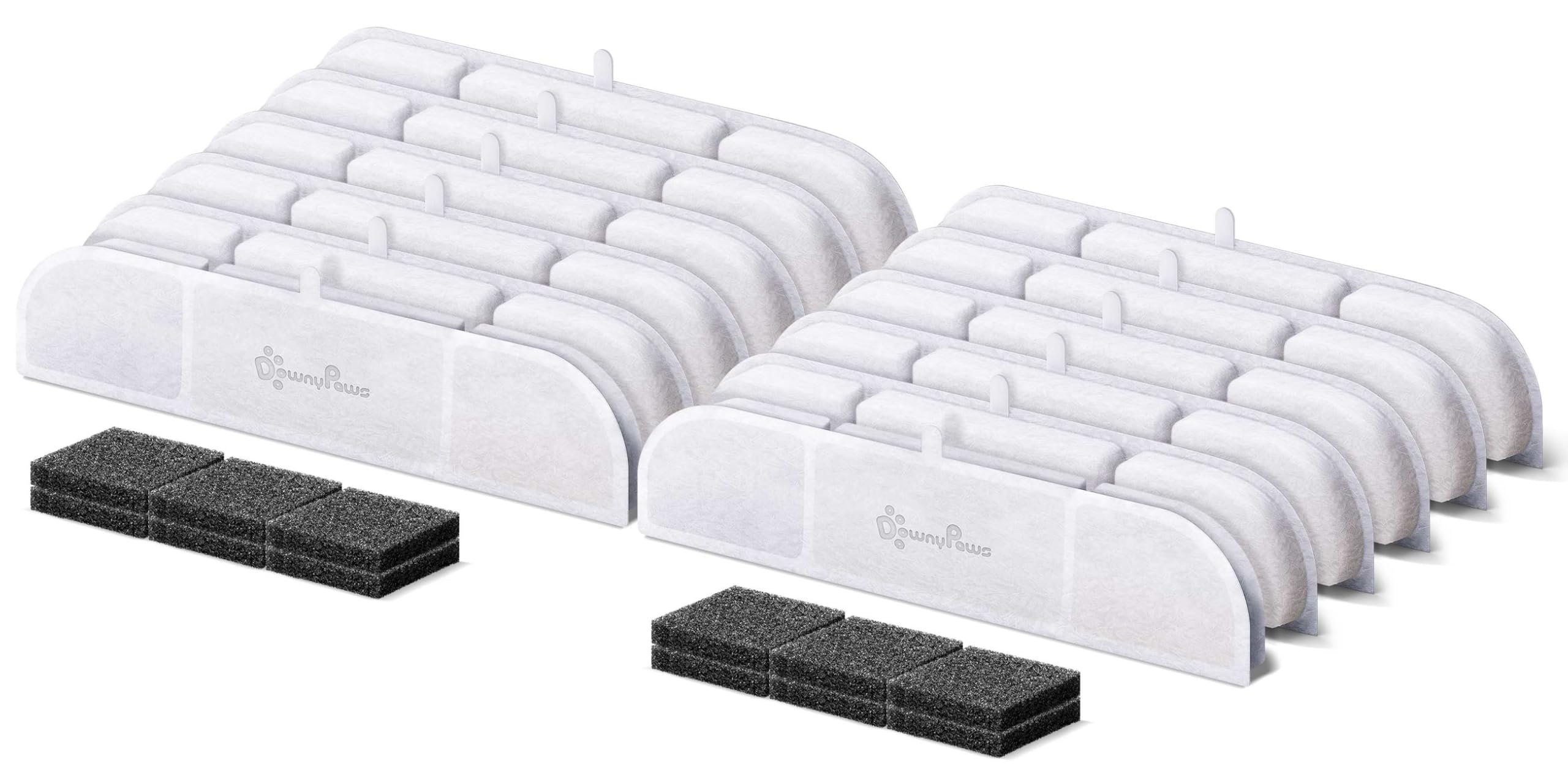 DownyPaws 2.5L Trinkbrunnen für Katze Kabellos, Katzenbrunnen Kabellos mit Bewegungsmelder, Batteriebetrieben Katzentrinkbrunnen, 4000mAh, Leise Wasserpumpe, Tablett aus Edelstahl für Katze, Schwarz