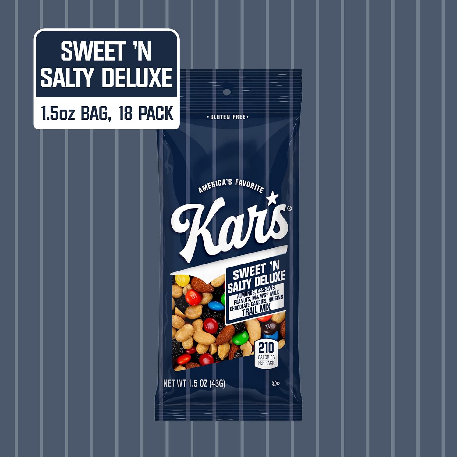 Kar's Nuts Sweet 'N Salty Trail Mix, 2 oz Pouch (Pack of 72), Gluten-Free Trail Mix Snack