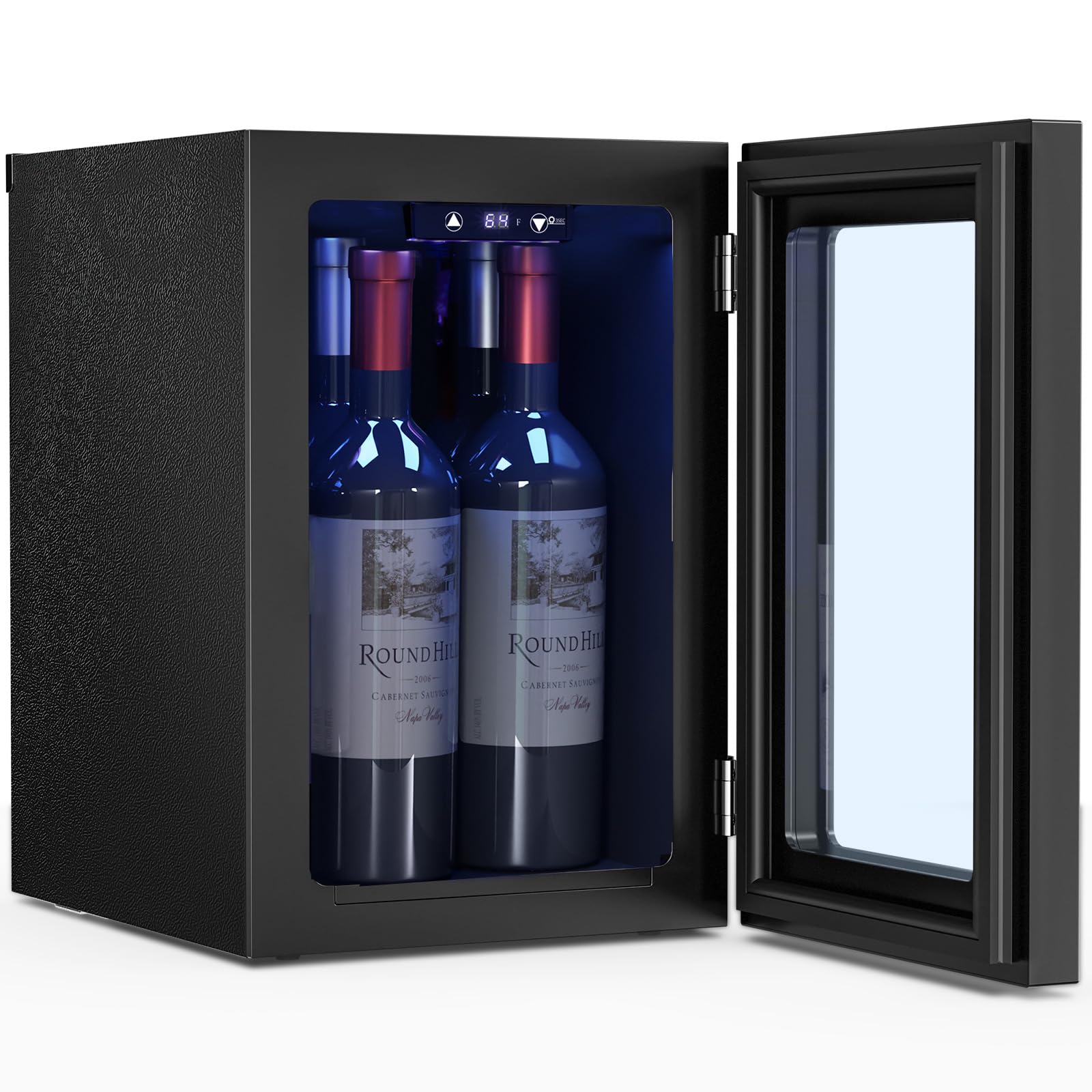 Antarctic Star Wine Cooler, Beverage Refrigerator, 16 Bottle Freestanding Quiet Wine Cellar Front Glass Door for Home and Bar, Digital Temp Control, 1.71 Cu.Ft.