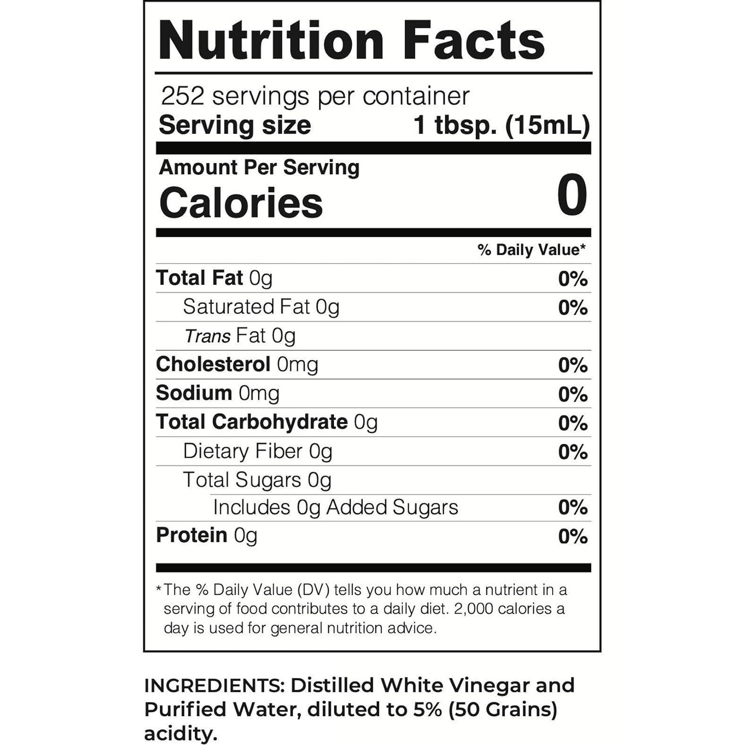 Lucy's Family Owned - Natural Distilled White Vinegar, 1 Gallon (128 oz) - 5% Acidity (White Vinegar, 1 Gallon (128 fl oz.))