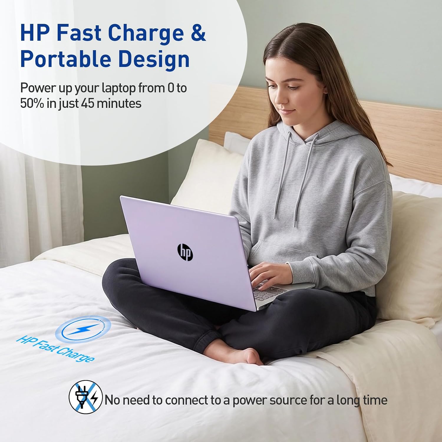 HP 17.3" Touchscreen Laptop w/Microsoft 365, 16GB RAM, 1TB SSD+128GB UFS, Webcam w/Shutter, Fingerprint Reader, Backlit Keyboard, Microsoft Copilot Key, Intel Quad-Core CPU, Win11, Lavender