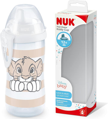 NUK Kiddy Cup Night Trinkbecher für Kleinkinder | 12+ Monate | 300 ml | Auslaufsicheres, verstärktes Mundstück | Leuchtet im Dunkeln | Clip & Schutzkappe | BPA-frei | Blau