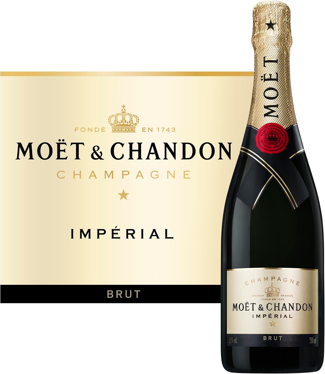 Moët & Chandon Impérial Brut Champagner, 75cl, in Geschenkbox | Ikone aus der Champagne | Elegant, frisch & fruchtig | Feine Perlage | Harmonische Balance