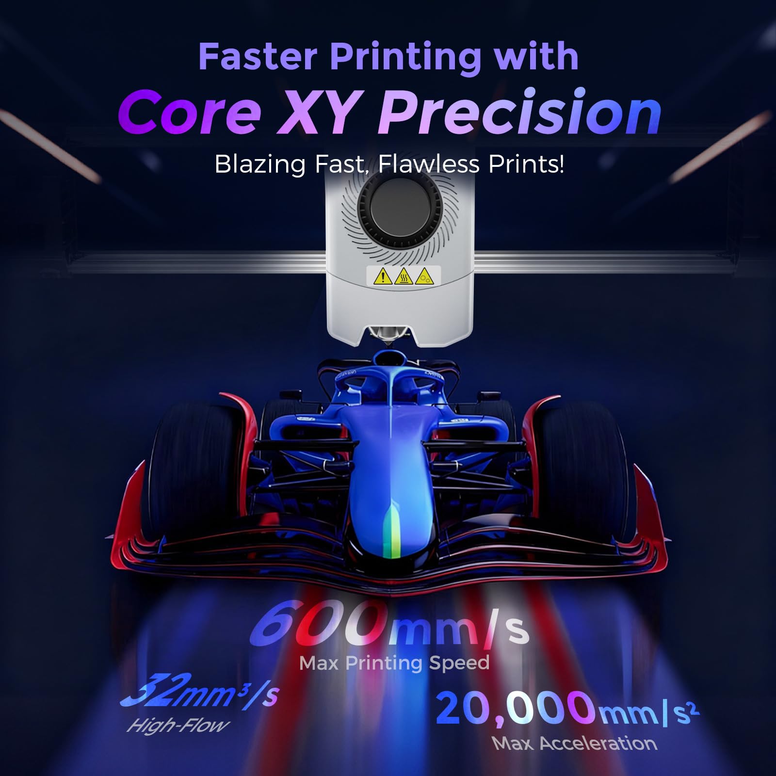 FLASHFORGE AD5X Multi-Color 3D Printer with IFS,Fully Auto Leveling FDM 3D Printer with Max 600mm/s High Speed Printing and Max 300°C Nozzle,Large Printing Size 220 * 220 * 220mm