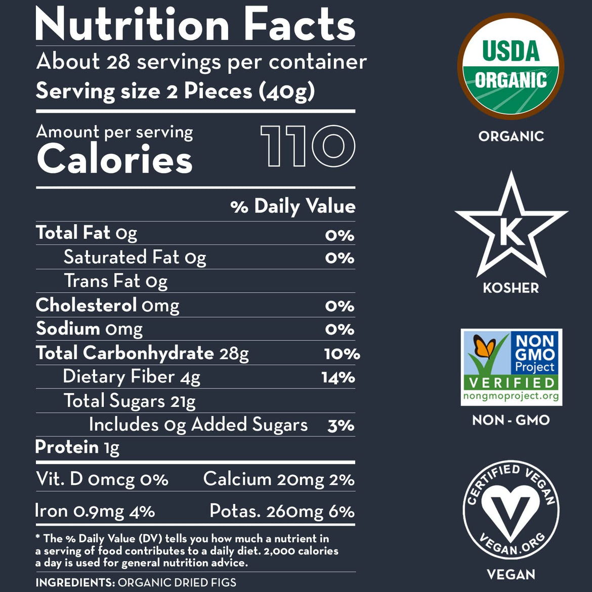 Sunny Fruit Organic Turkish Dried Figs, 2.5 Pound Bulk Bag | No Preservatives, No Sugar Added | Healthy, Sweet Snack | ORGANIC, NON-GMO, VEGAN, HALAL, KOSHER