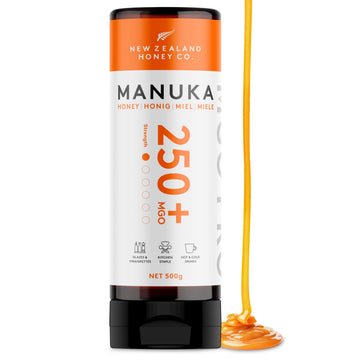 New Zealand Honey Co. Manuka Honig MGO 400+ | 500g Quetschflasche | Aktiv und Roh | Hergestellt in Neuseeland | Zertifiziertem Methylglyoxal Gehalt | 500g