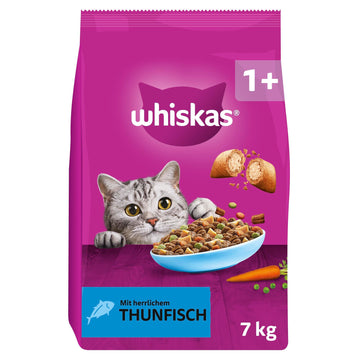 WHISKAS Trockenfutter für ausgewachsene Katzen 7kg mit Huhn