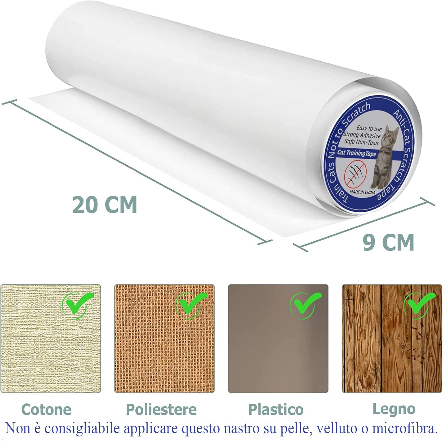 Selbstklebende Kratzschutzmatte für Sofa & Wand, 40x200 cm kratzschutz Sofa Katze - Trimmbarer Schutz gegen Katzenkratzer Couch Schutz von DIY Krallen Katzenteppich