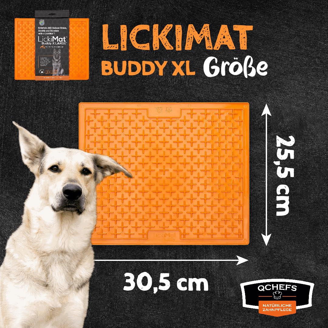 QCHEFS 2er Pack Großpackung Papie Zahnputzflocken für große Hunde - Zahnpflege Hund, ohne Dentalspray für Hunde, Zahnsteinentferner & Mundgeruch Kontrolle, Ideal für Hunde von der Schleckmatte