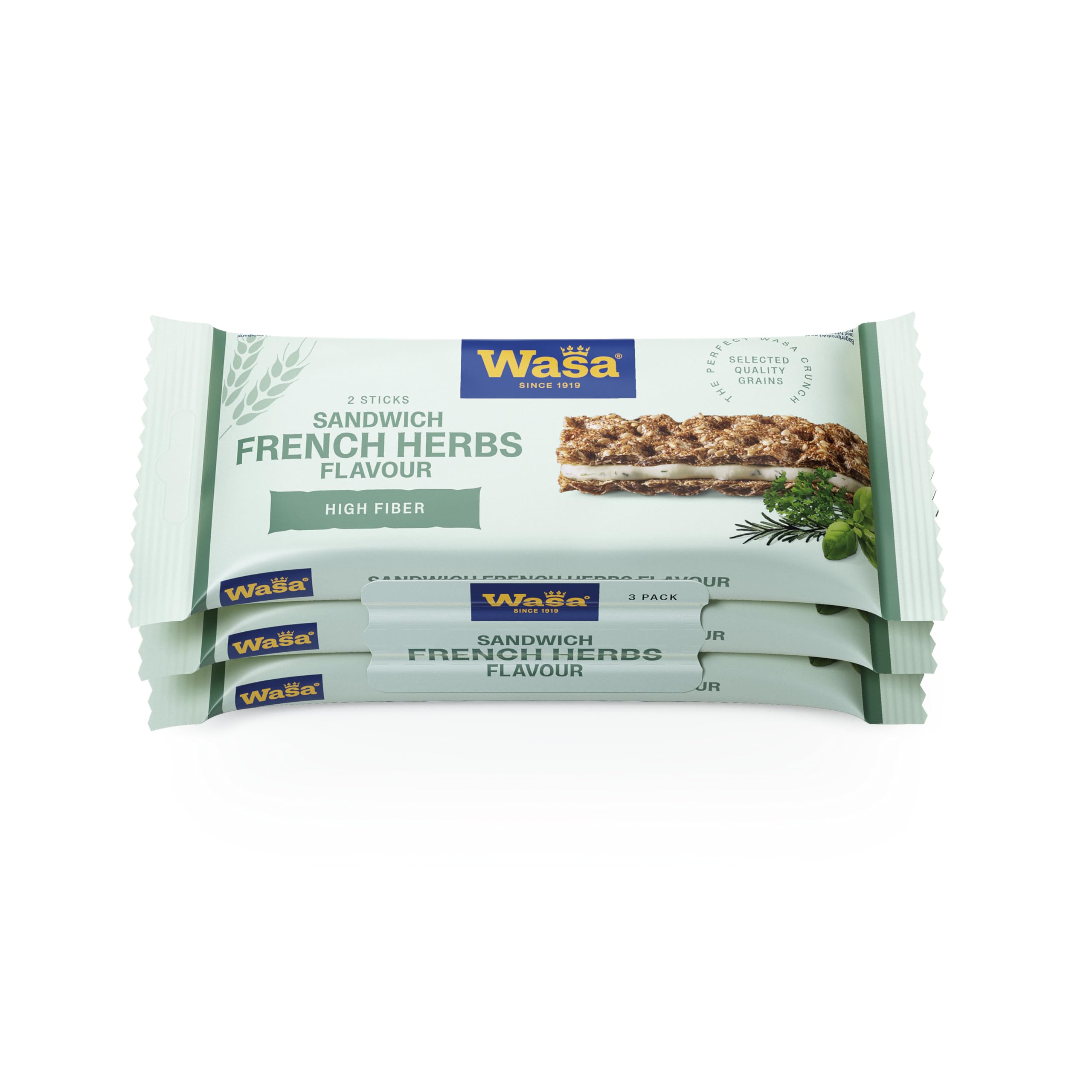 Wasa Knäckebrot Sandwich Tomato & Basil 40g I Knäckebrot-Snack aus Weizenmehl mit einer Füllung aus Käse, Getrockneten Tomaten & Basilikum, je 2 Sticks, Perfekt für unterwegs