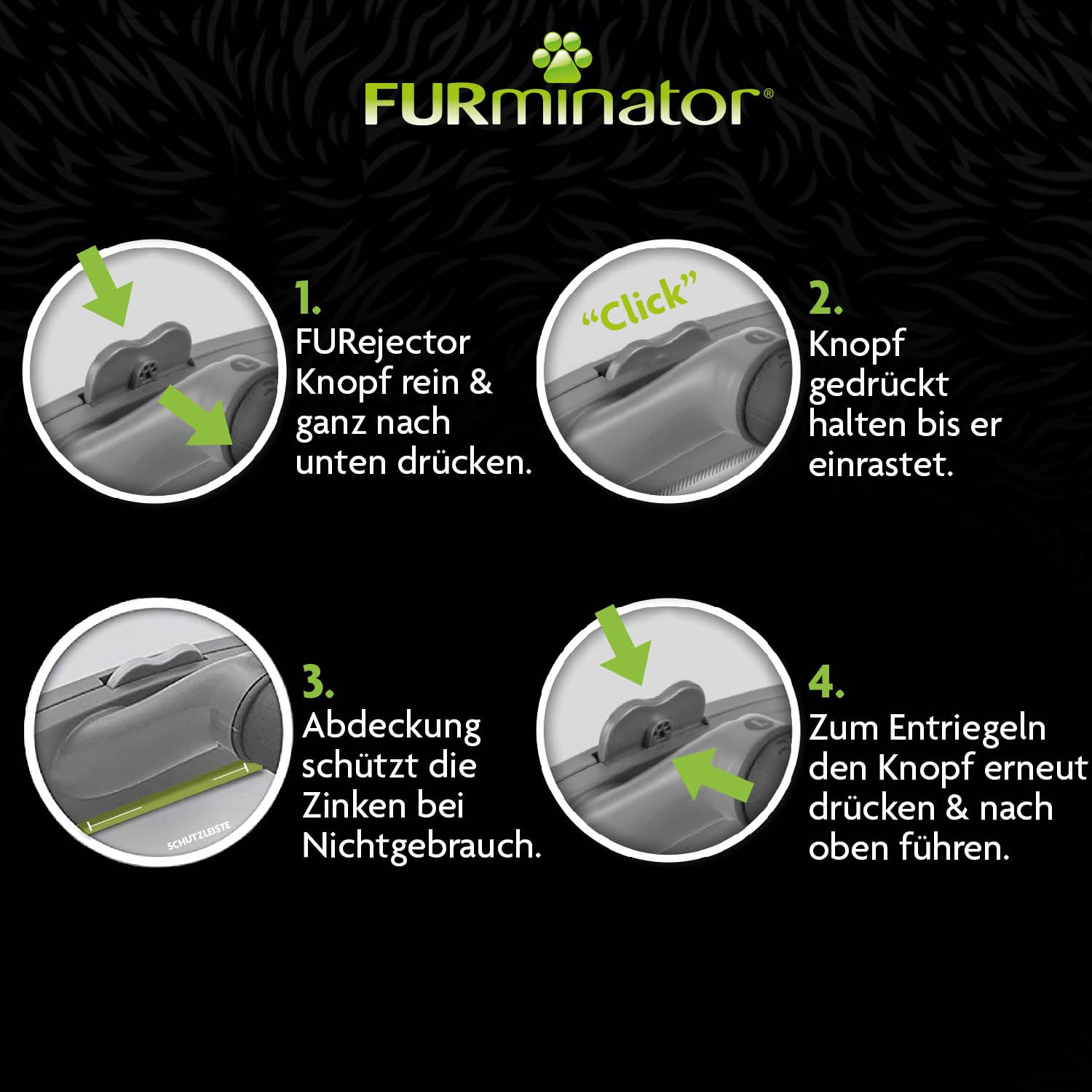 FURminator deShedding Tool Katzen Größe M,L Kurzhaar - Katzenbürste für mittelgroße und große Katzen zur Entfernung der Unterwolle