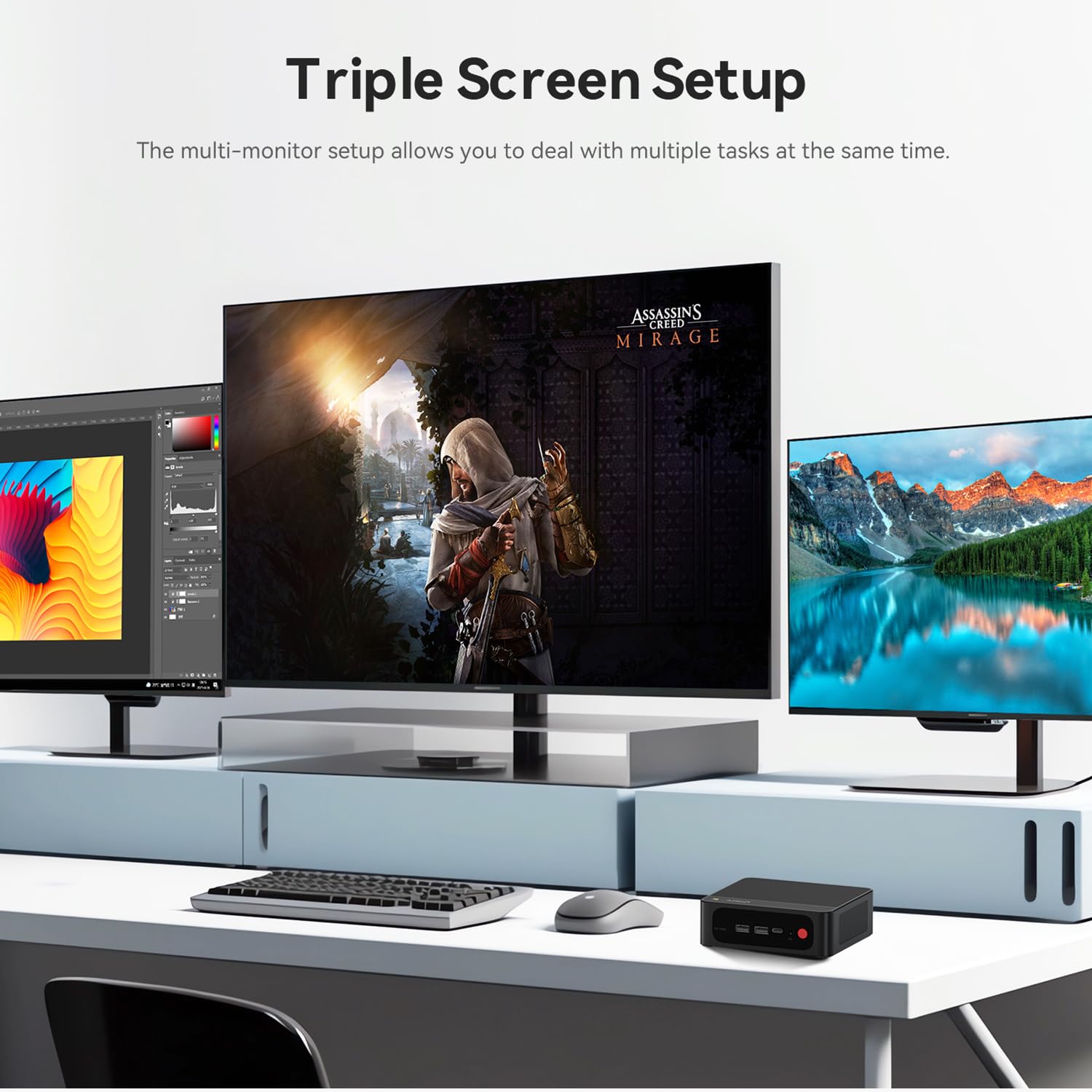 Beelink SER3 Mini PC, AMD Ryzen 3 3200U(14nm, 2C/4T) up to 3.5GHz, Mini Gaming Computer 16GB DDR4 RAM 500GB PCIE3.0 X4 SSD, Micro PC 4K@60Hz Dual Display, Mini Computer WiFi6/BT5.2/HTPC/W-11 Pro