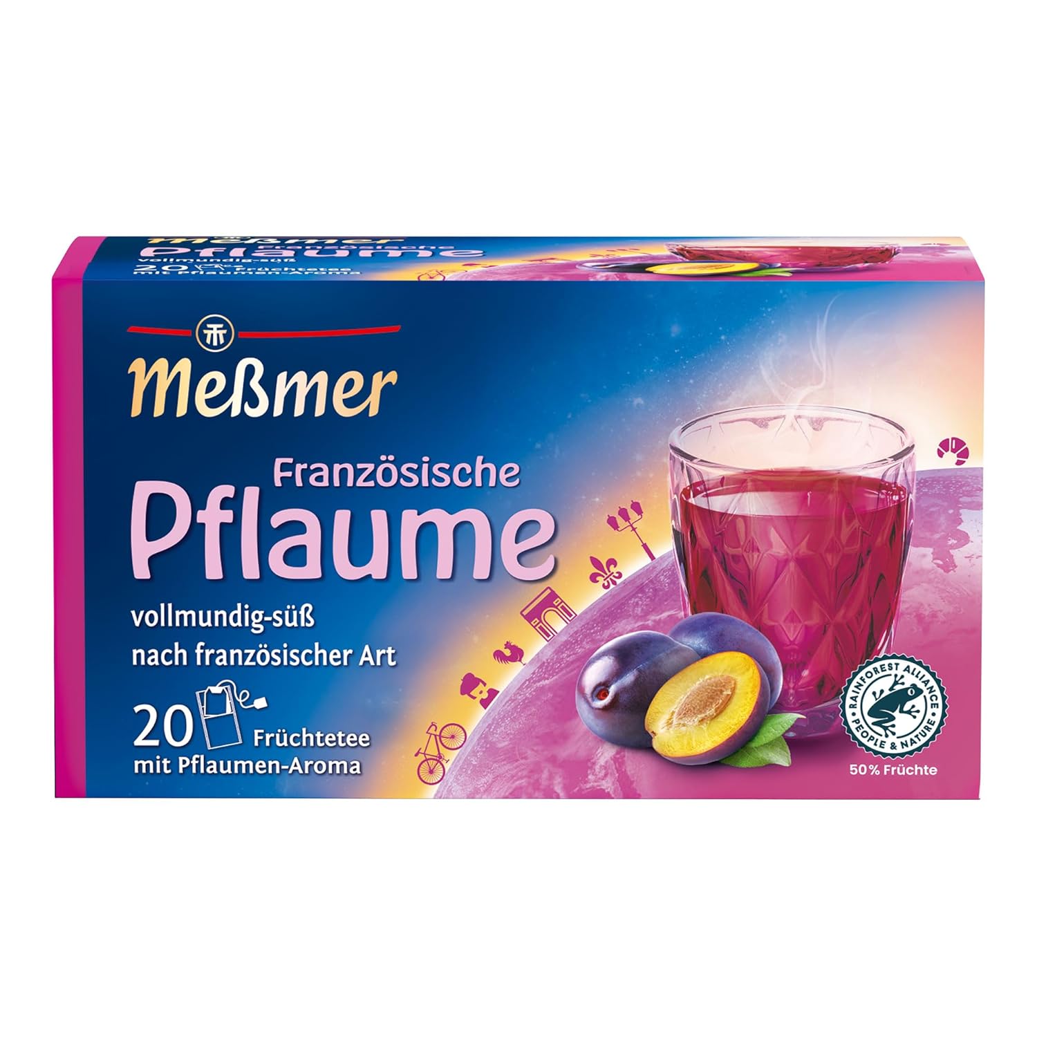 Meßmer Ländertee | Italienische Limone | Früchtetee mit Zitronen-Aroma | 20 Teebeutel | süß-spritzig