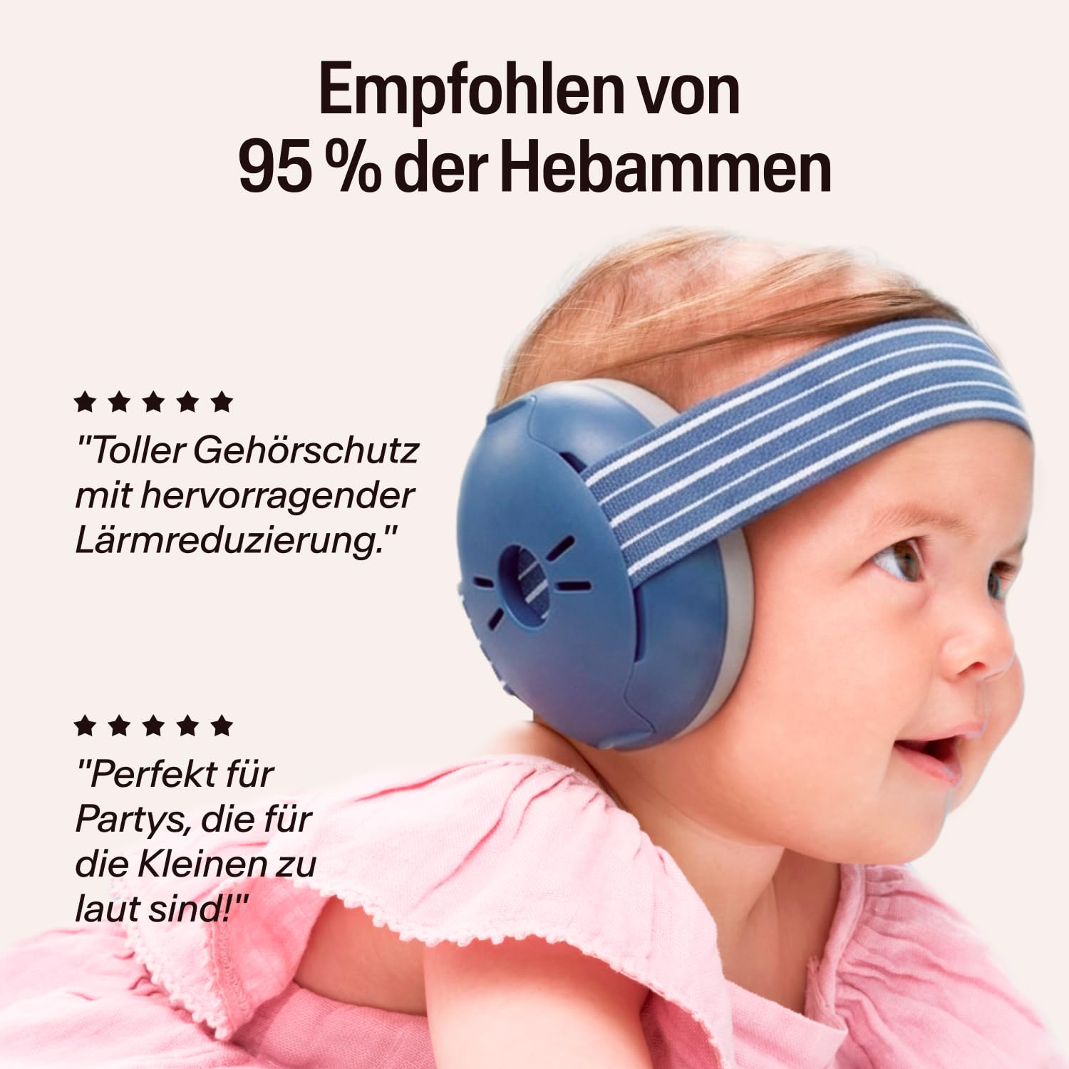Alpine Muffy Baby Classic - Gehörschutz für Babys - Verstellbares ANTI-SLIP-Kopfband bis 48 Monate - In Deutschland auf Sicherheit getestet - Lärmschutz Kopfhörer verhindert Gehörschäden, Schwarz