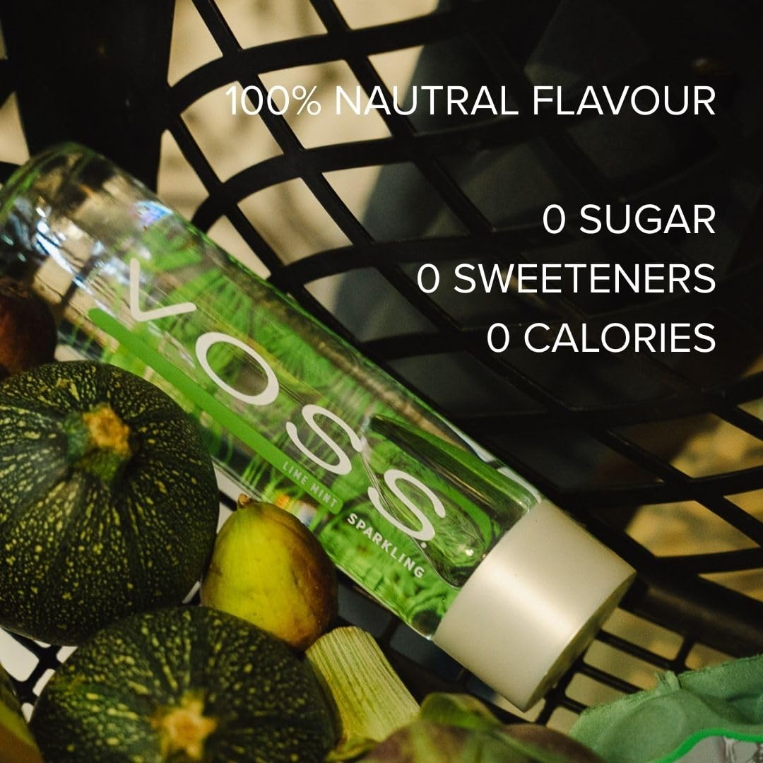 Voss Artesische Lime Mint Sparkling nach Honig Wasser (375 ml) Glas Flasche – 12 Pack