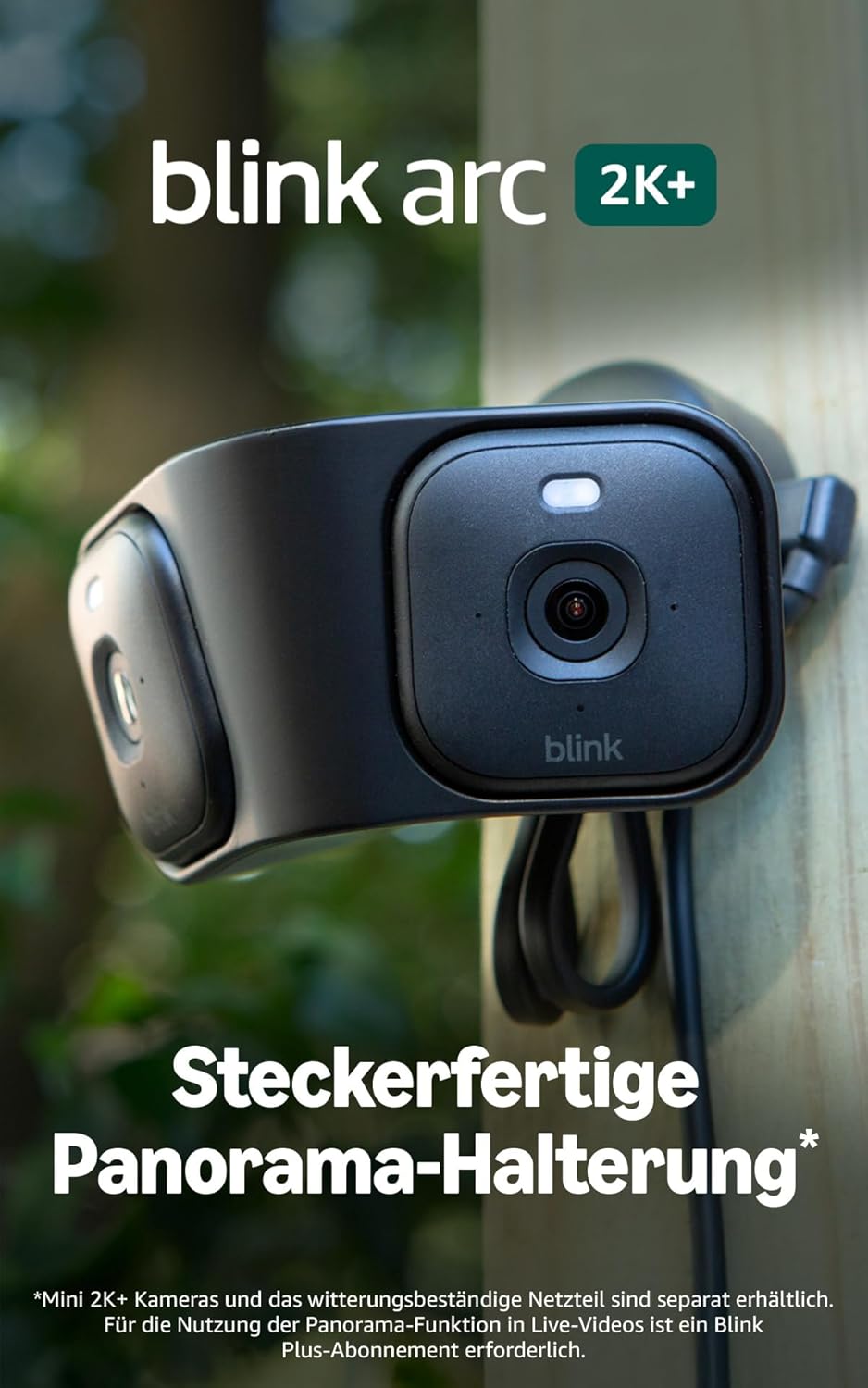 Blink Mini 2K+ (neueste Generation) Überwachungskamera für den Innenbereich| Sicherheitskamera mit Netzstecker für zuhause | 2K-Videoauflösung, 4-fach-Zoom, Nachtsicht in Farbe | 1 Kamera – Schwarz
