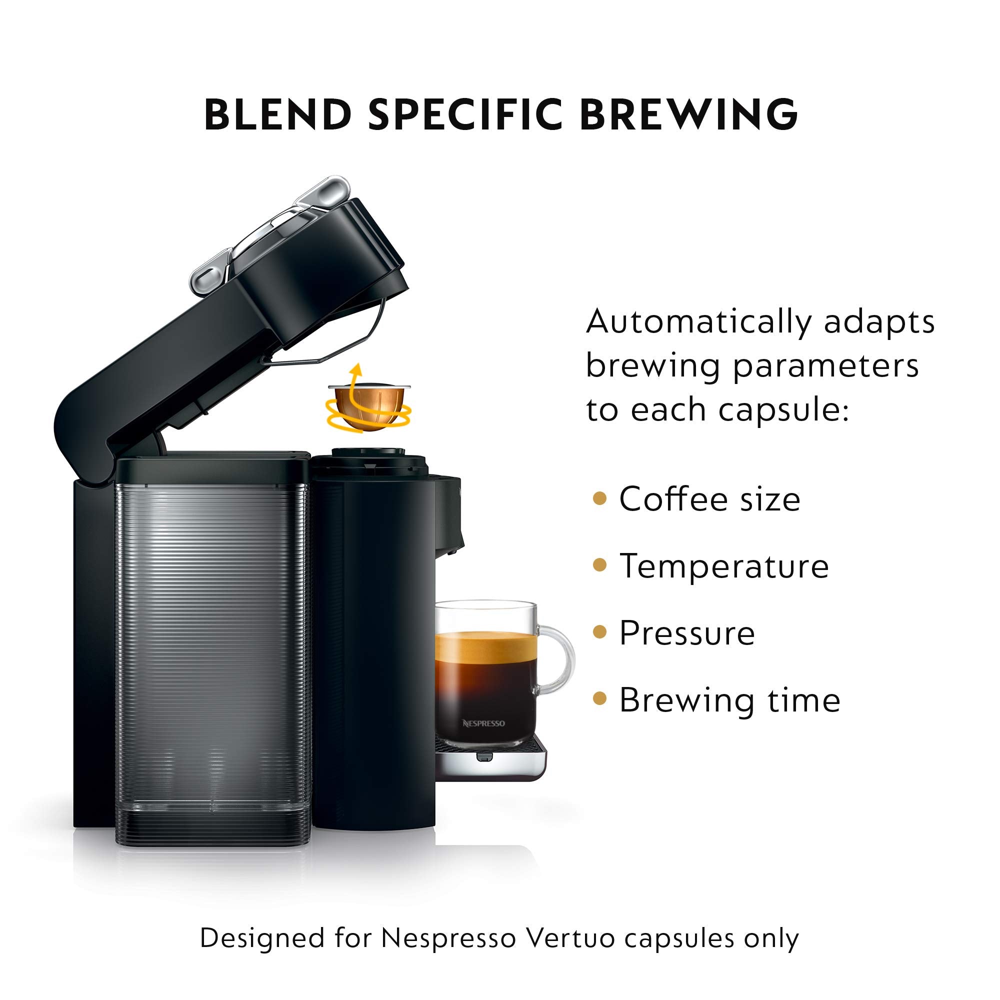Nespresso Vertuo Coffee and Espresso Maker by De'Longhi, Titan