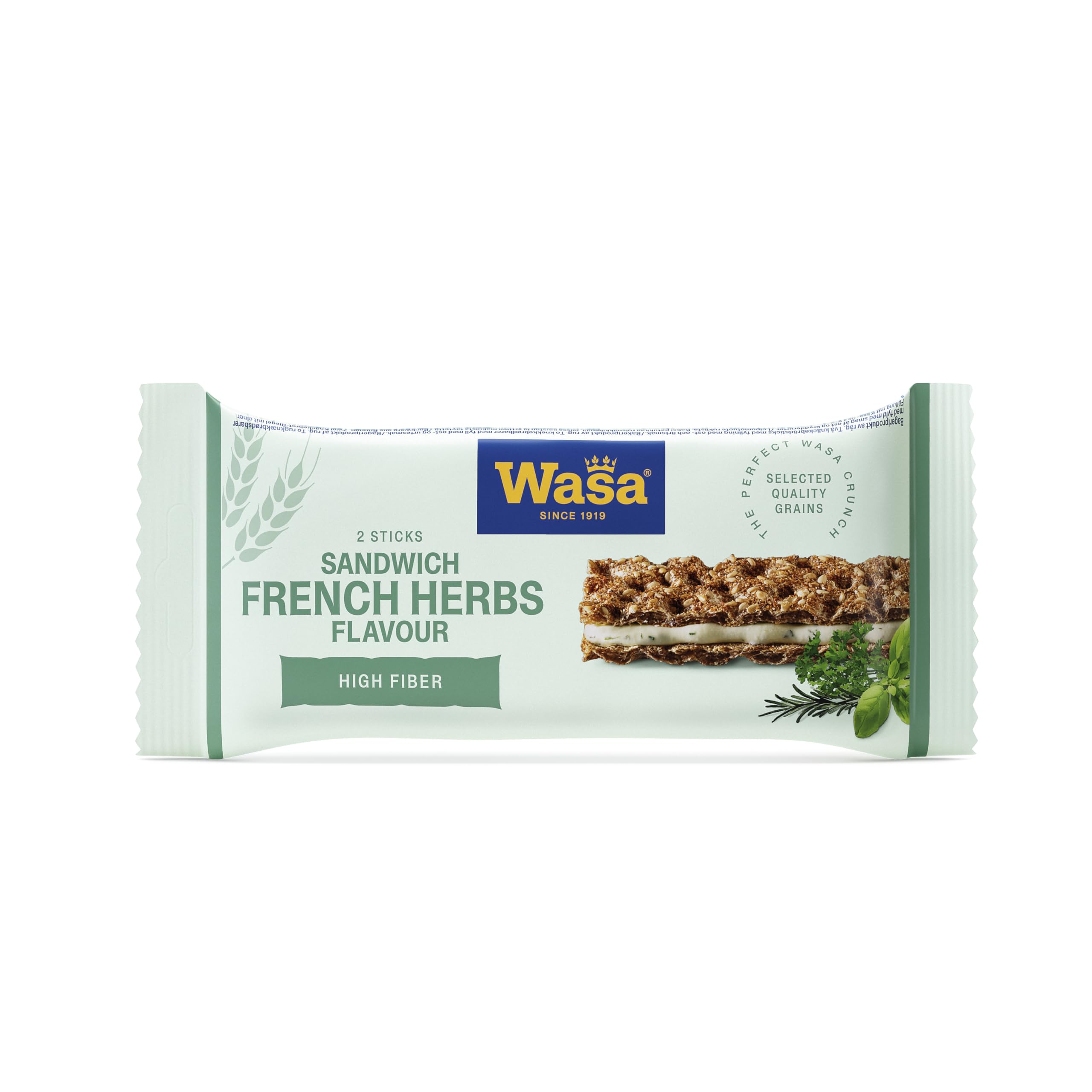 Wasa Knäckebrot Sandwich Tomato & Basil 40g I Knäckebrot-Snack aus Weizenmehl mit einer Füllung aus Käse, Getrockneten Tomaten & Basilikum, je 2 Sticks, Perfekt für unterwegs