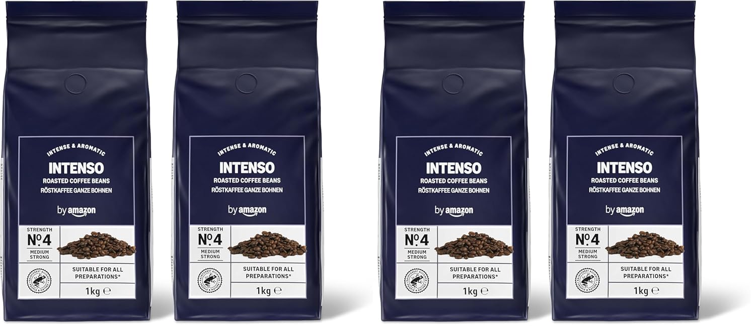 by Amazon House Blend Kaffeebohnen, Mittelgeröstet, 1 kg, Rainforest Alliance Zertifiziert