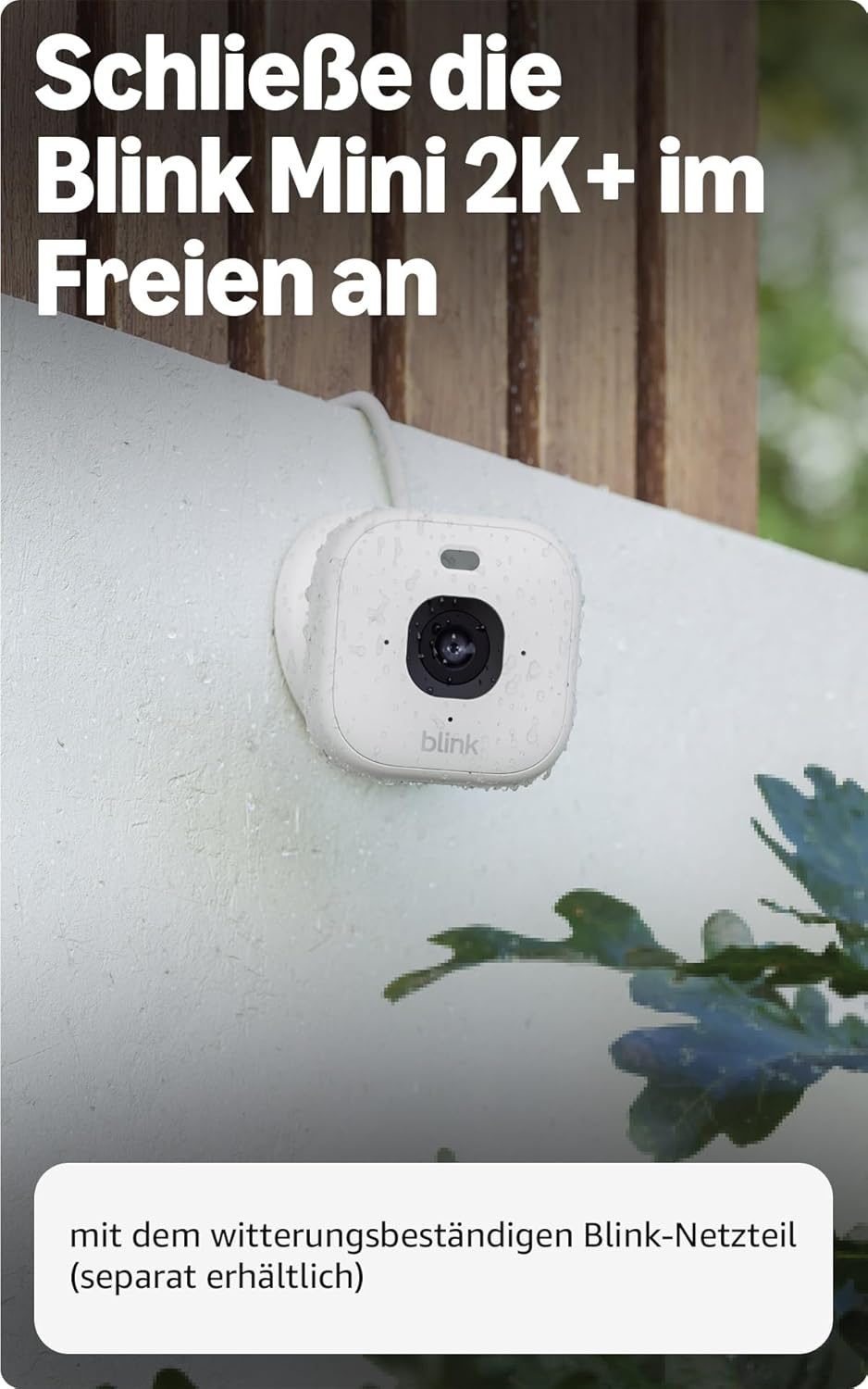 Blink Mini 2K+ (neueste Generation) Überwachungskamera für den Innenbereich| Sicherheitskamera mit Netzstecker für zuhause | 2K-Videoauflösung, 4-fach-Zoom, Nachtsicht in Farbe | 1 Kamera – Schwarz