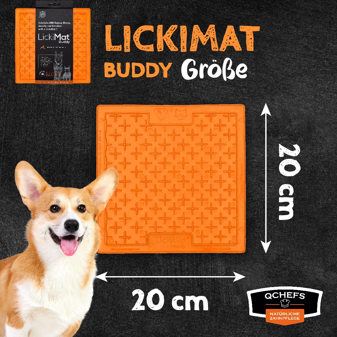 QCHEFS 2er Pack Großpackung Papie Zahnputzflocken für große Hunde - Zahnpflege Hund, ohne Dentalspray für Hunde, Zahnsteinentferner & Mundgeruch Kontrolle, Ideal für Hunde von der Schleckmatte