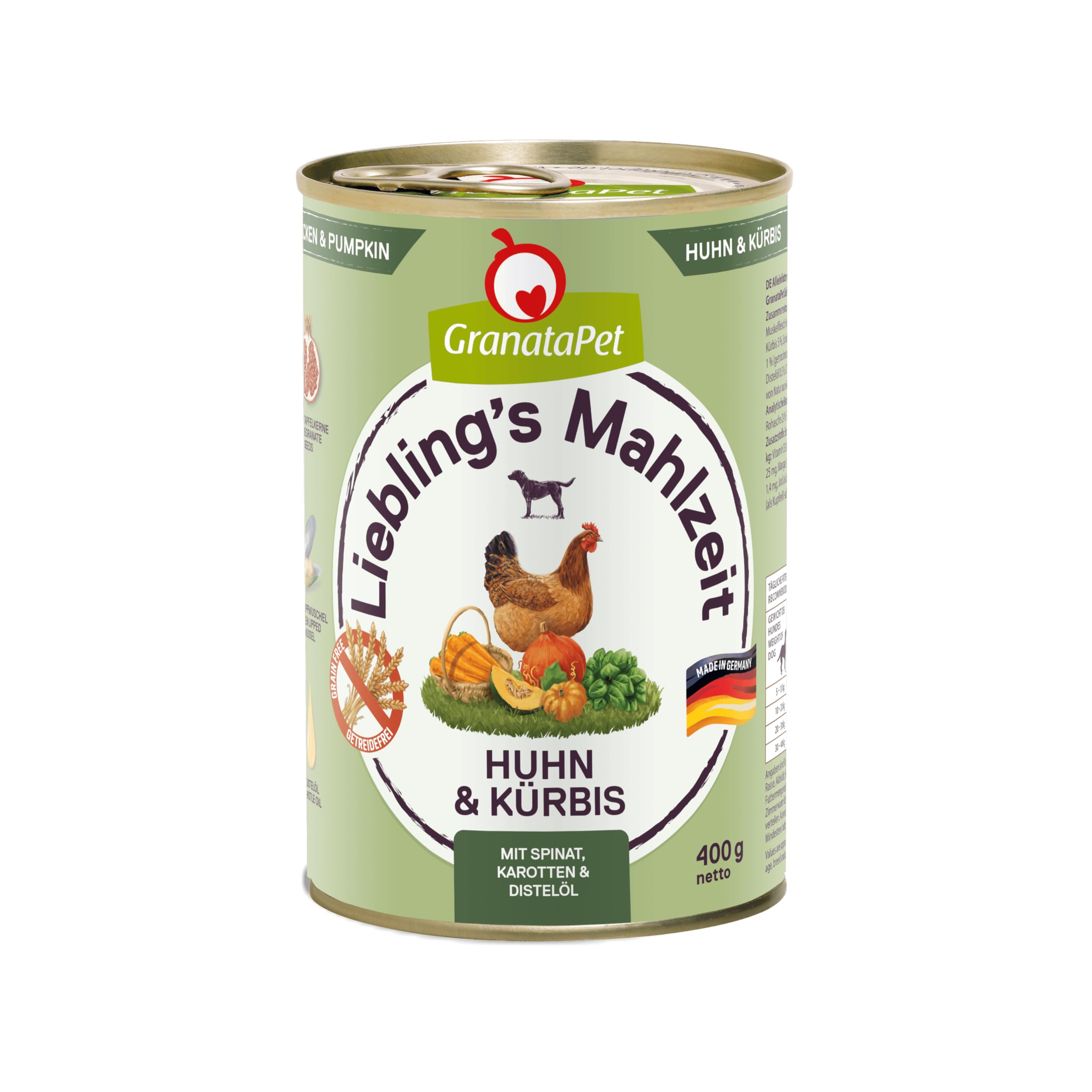GranataPet Liebling's Mahlzeit Multipack 2, Nassfutter für Hunde im Probierpaket, Alleinfuttermittel ohne Getreide, Hundefutter mit hohem Fleischanteil & hochwertigen Ölen, 6 x 800 g