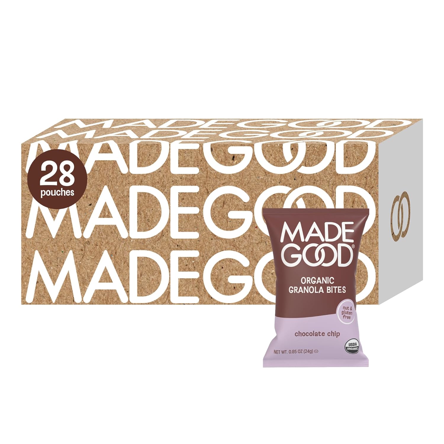 MadeGood Granola Bites Chocolate Chip & Mixed Berry Variety Pack (28 Count) Gluten Free and Organic Snacks