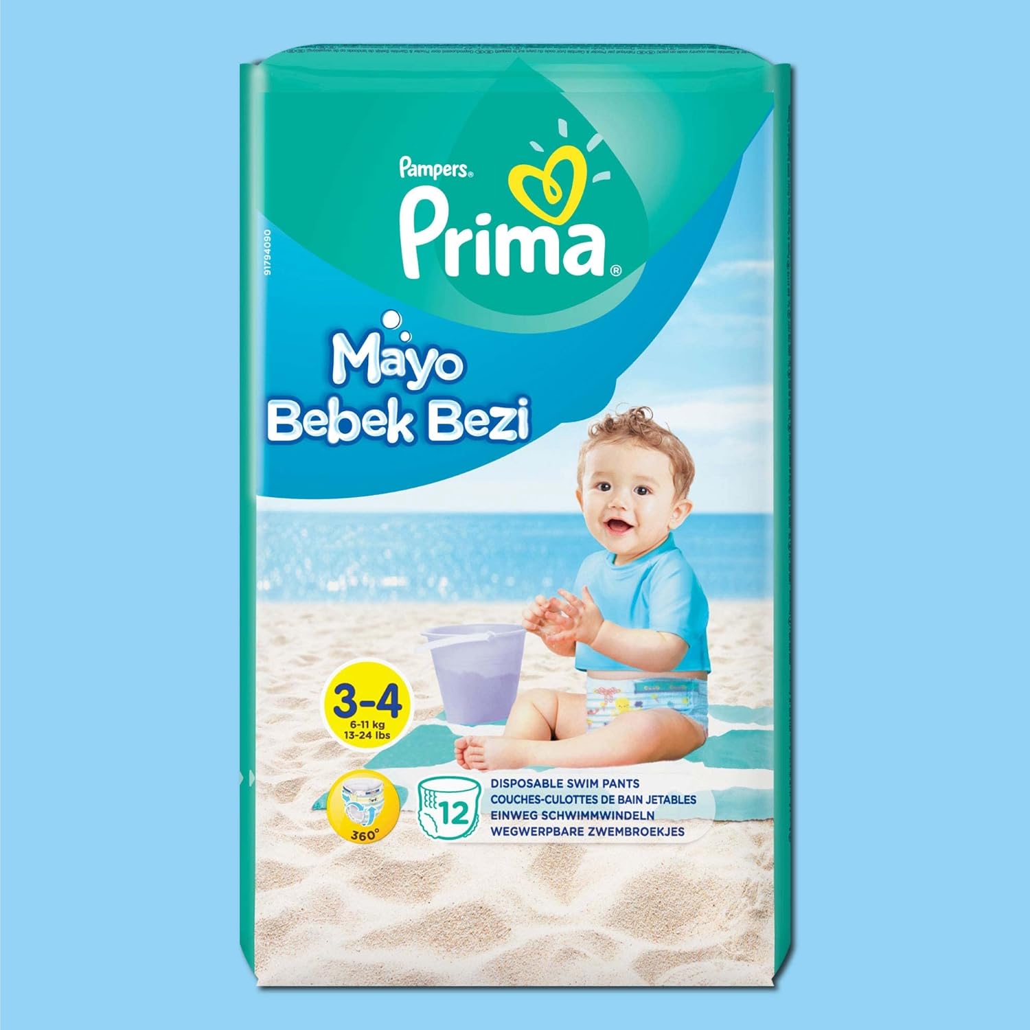 Pampers Splashers Baby Shark Limited Edition 4-5, 11, 9kg-15kg, Einweg-Schwimmwindeln, für sicheren Schutz im Wasser