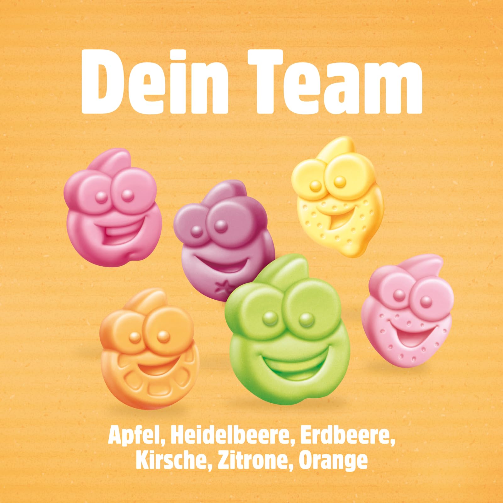 nimm2 Lachgummi Happies – 1 x 325 g – Fruchtgummis mit Fruchtsaft und Vitaminen – Süßigkeit in sechs Geschmacksrichtungen