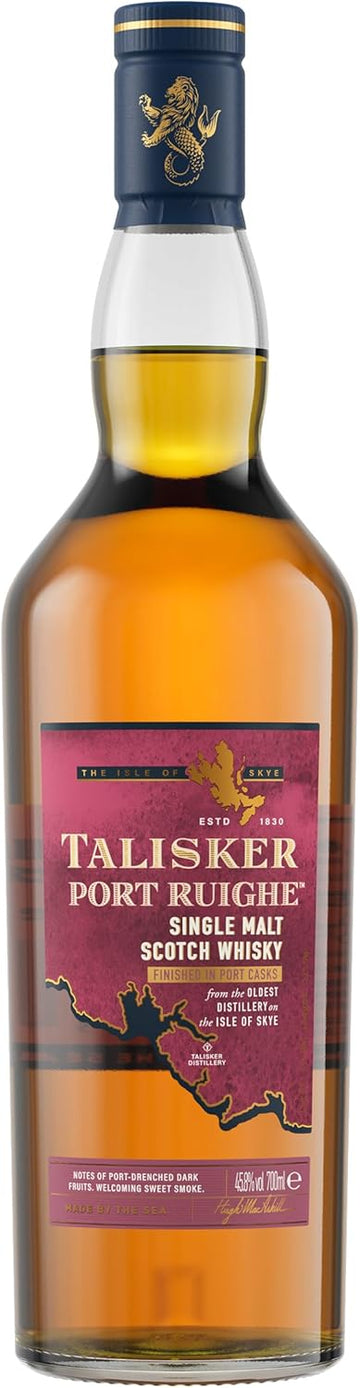 Talisker Port Ruighe - Single Malt Scotch Whisky, handverlesen von der Insel Skye, 45.8 % Vol., 700 ml Einzelflasche