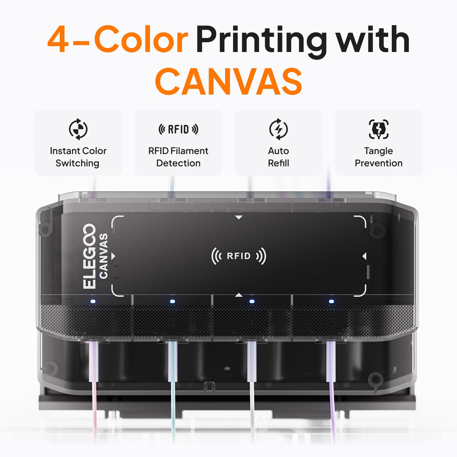 ELEGOO Centauri Carbon 3D Printer, CoreXY 500mm/s High Speed Printing with Auto Calibration, 320°C Nozzle and Built-in Camera, Ready to Print Out of the Box, 256x256x256mm Printing Size