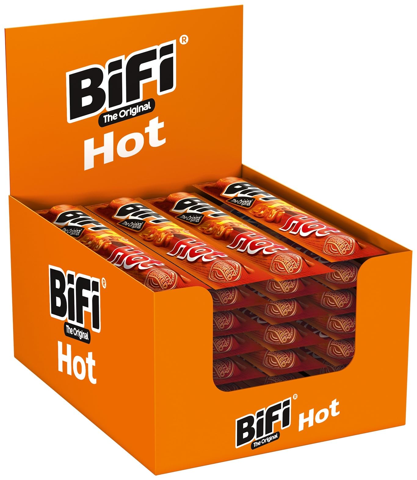 BiFi Chorizo XL Sticks - 20er Pack (20 x 26g) - Wurst Snack To Go - Luftgetrocknet Fleisch & Wurstwaren Paket - Chorizo fleischwurst mit Paprika, Chili und Knoblauch - Ideale Knabberbox - Wurstpaket