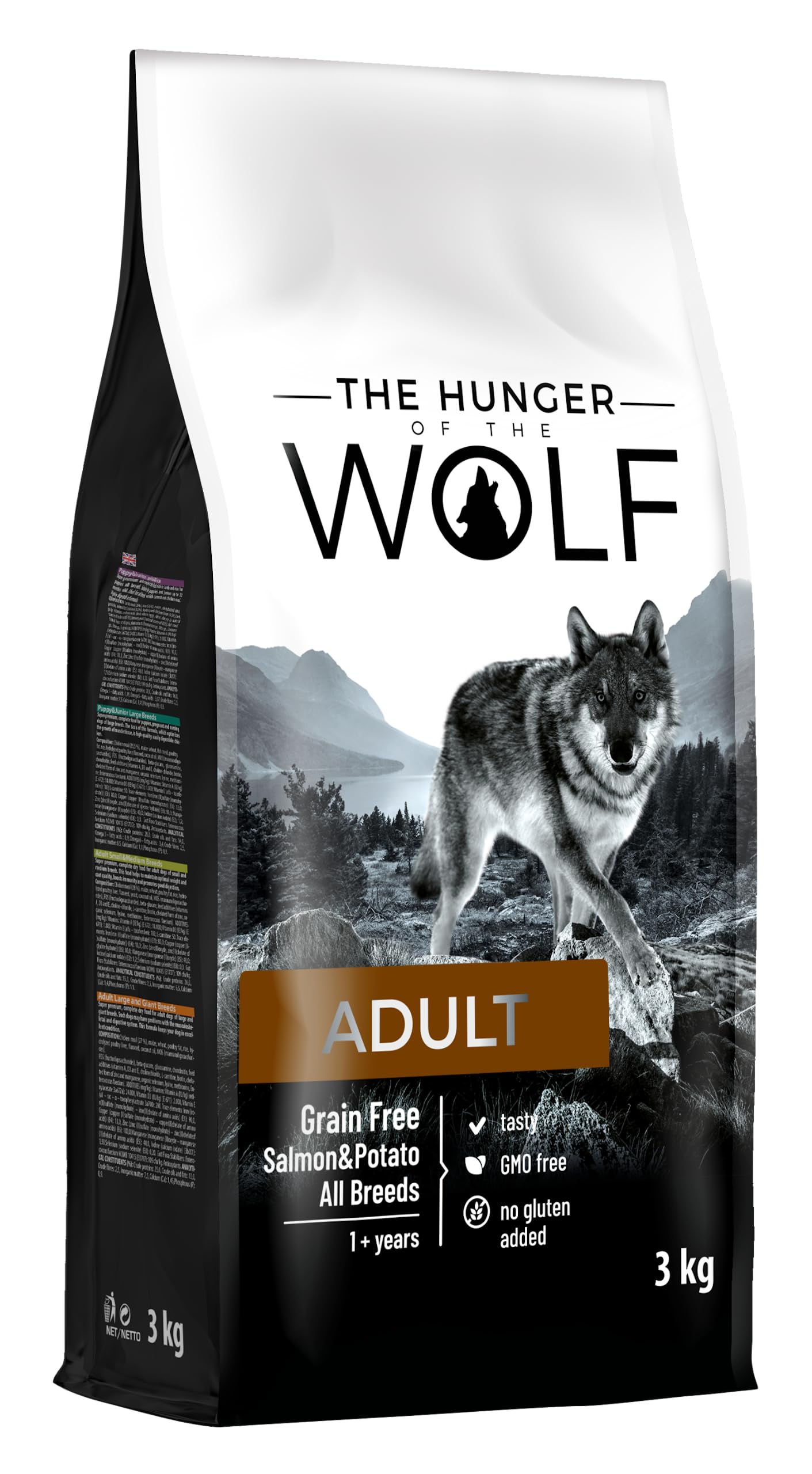The Hunger of the Wolf Hundefutter für ausgewachsene Hunde großer und sehr großer Rassen, Trockenfutter mit Huhn gut für die Gelenkgesundheit - 14 kg