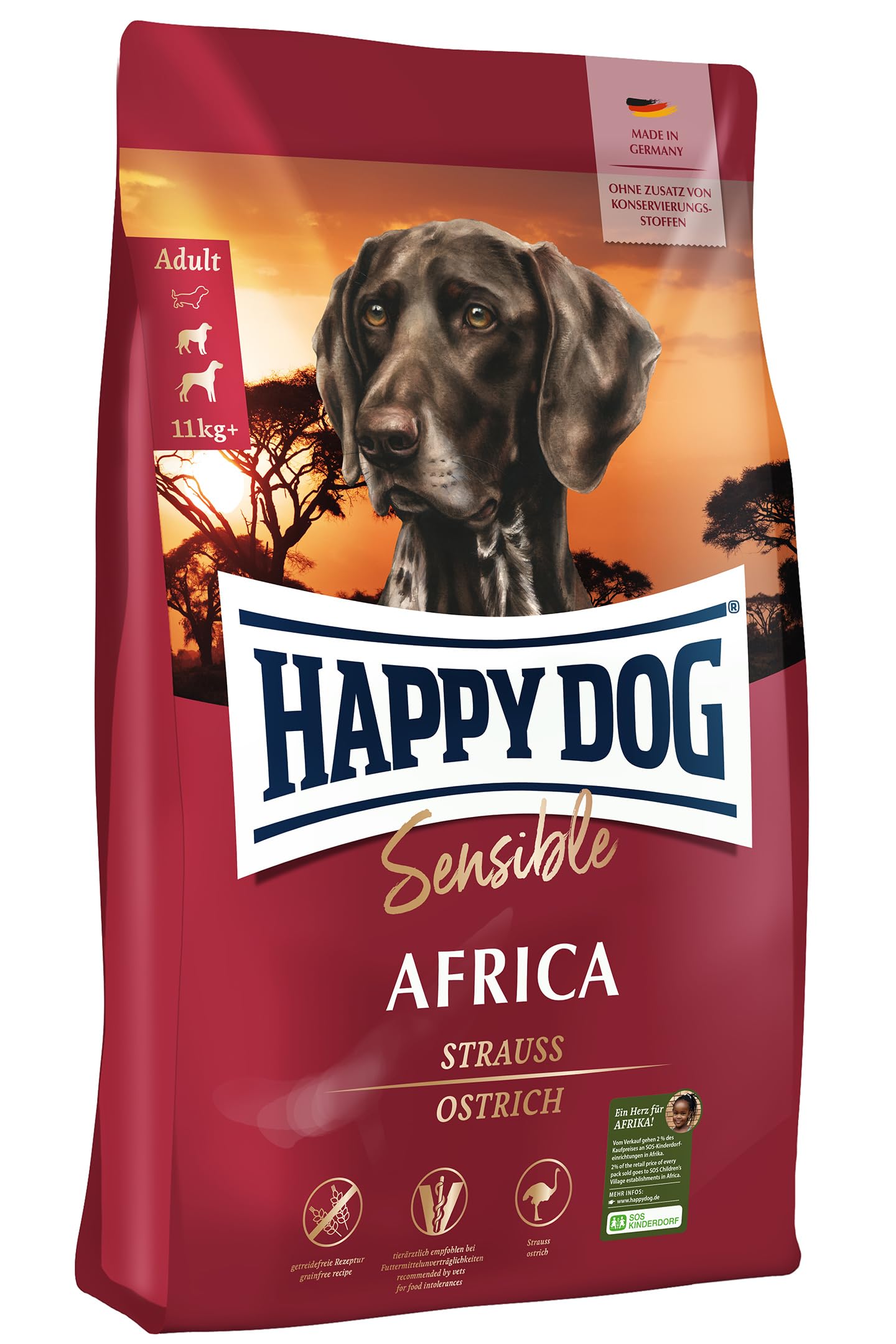 Happy Dog Sensible Neuseeland - M - Trockenfutter, Hundefutter - Geschmacksrichtung Lamm - 12,5kg