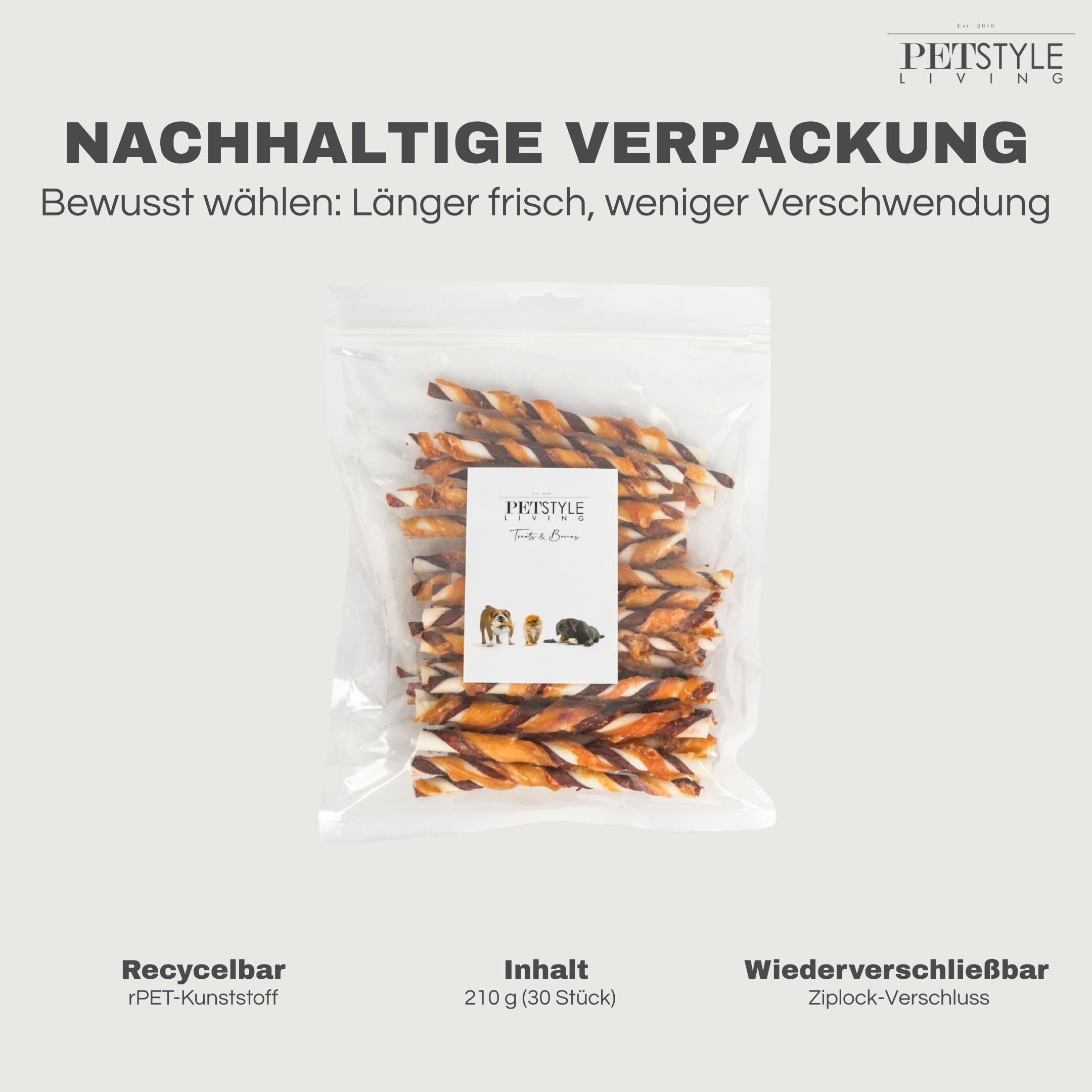 Kaustange mit Huhn - Hundesnack - 12,5cm - 100 Stück