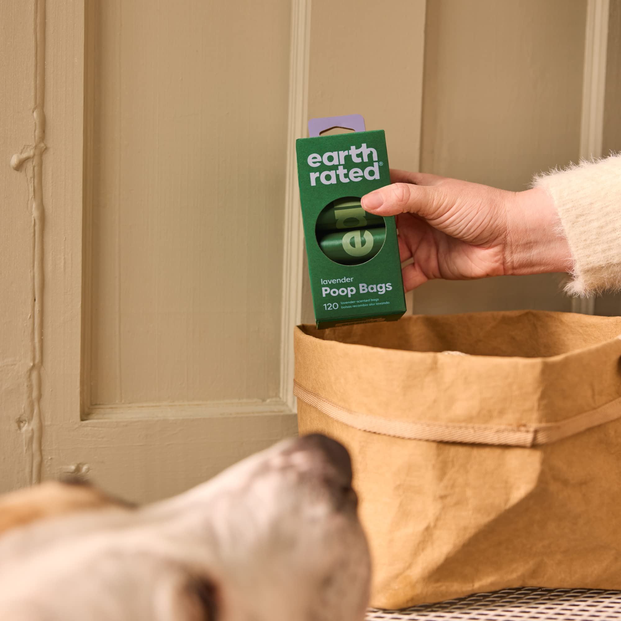 Earth Rated Hundekotbeutel, garantiert auslaufsichere und extra dicke Abfallsäcke als Nachfüllrollen für Hunde, Lavendelduft, 270 Stück