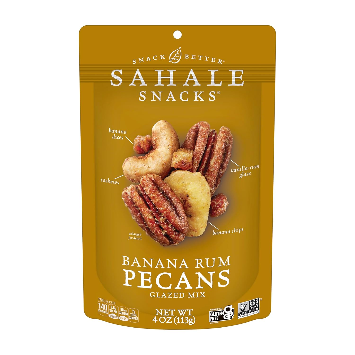 Sahale Snacks Glazed Mix Nut Blend Variety Pack, 1.5 Oz Grab & Go Bags (12 Total Packs) - Four Different Dry-Roasted Deluxe Mixed Nuts Blends Included - Non-GMO Kosher & Certified Gluten-Free Snacks