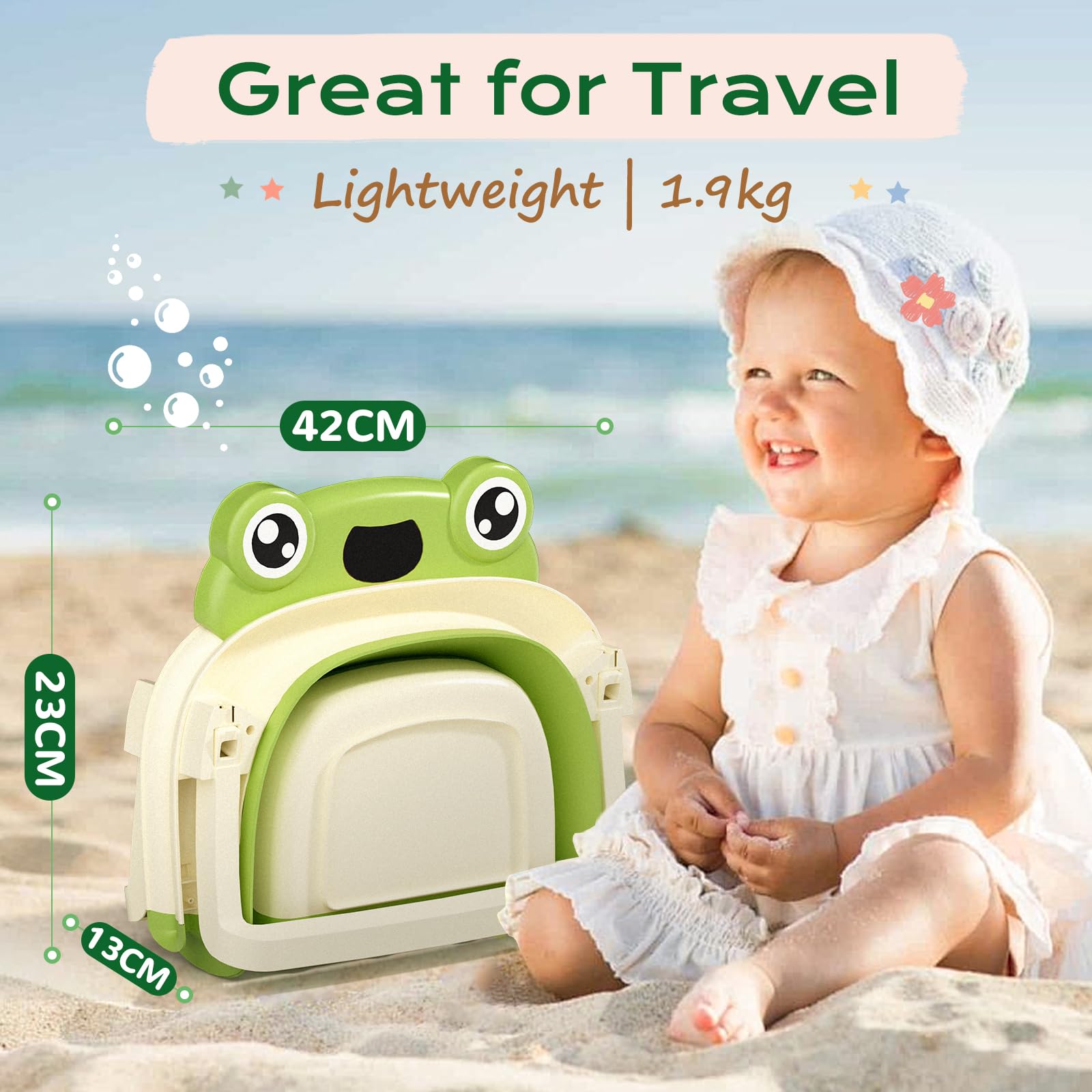 COOSEYA Baby Badewanne für 0-18 Monate, Faltbare Babywanne mit Babybadewanne Stützkissen, Portable Baby Bathtub als Wesentliche Artikel für Neugeborene und Kleinkind, Dinosaurier - Design (Grau)