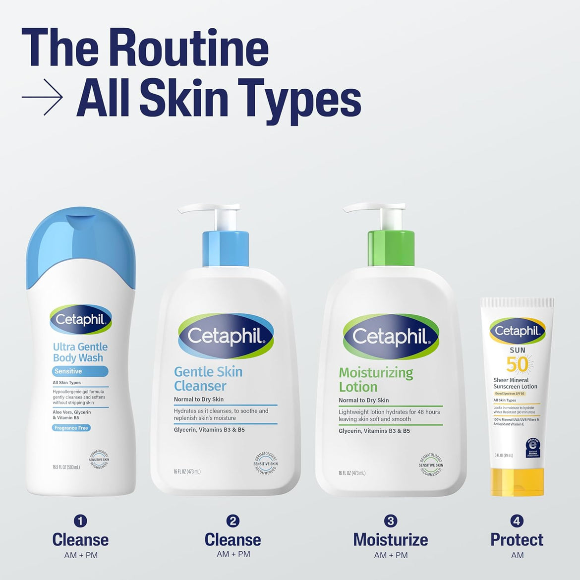 CETAPHIL Sheer Mineral Sunscreen Lotion for Face & Body | 3 fl oz | 100% Mineral Sunscreen: Zinc Oxide & Titanium Dioxide | Broad Spectrum SPF 50 | For Sensitive Skin | Dermatologist Recommended Brand