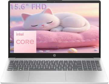HP 15.6" FHD Laptop 2026 Edition with Copilot AI, 8GB RAM, 256GB SSD, Intel Processor, Long Battery Life, Lightweight 3.64 lbs, Microsoft 365, Windows 11 for Students & Office